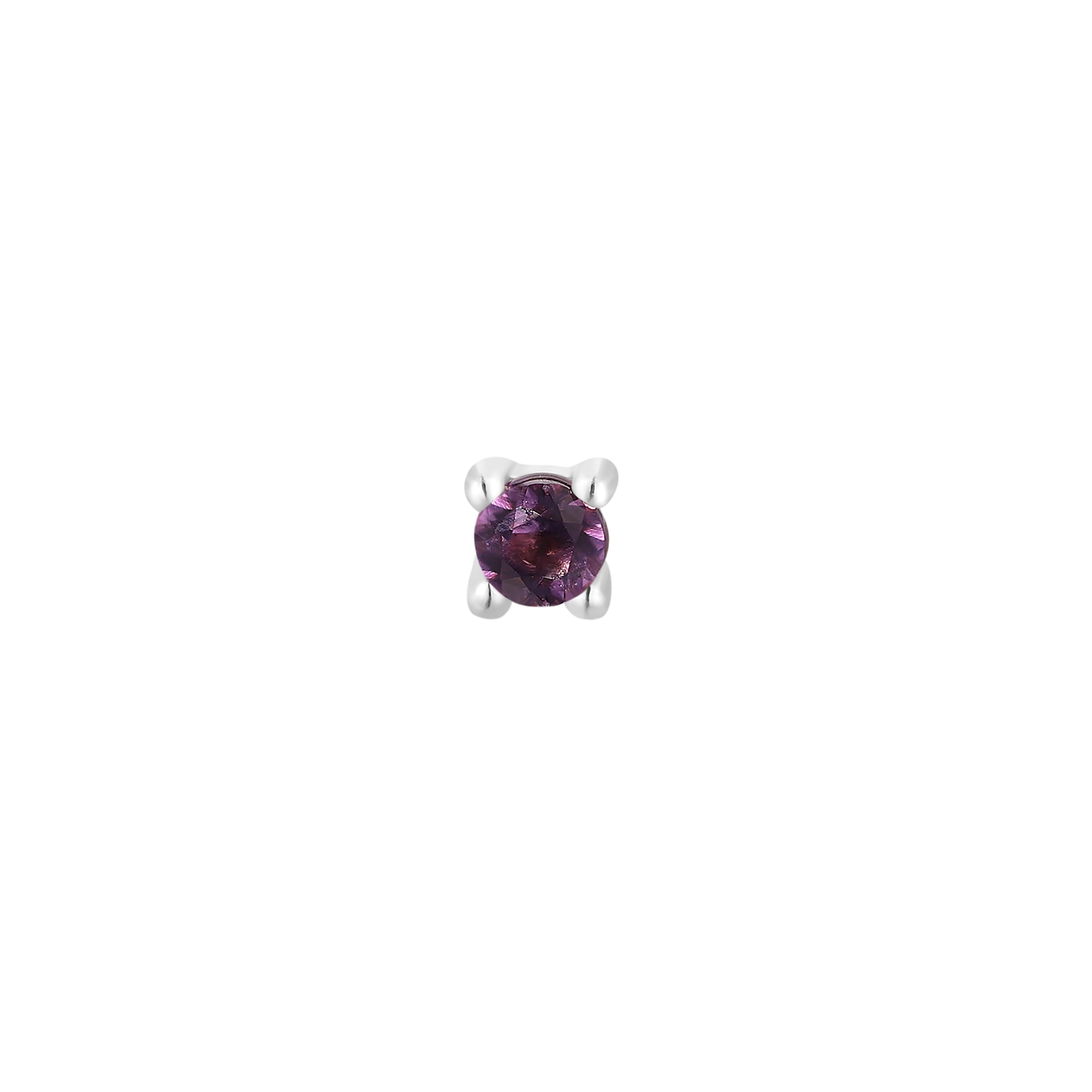Prong Gem Threadless End with Amethyst - Image 5