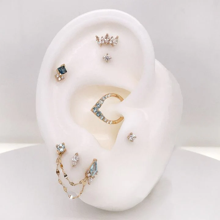 Prong Gem Threadless End with Apatite - Image 3