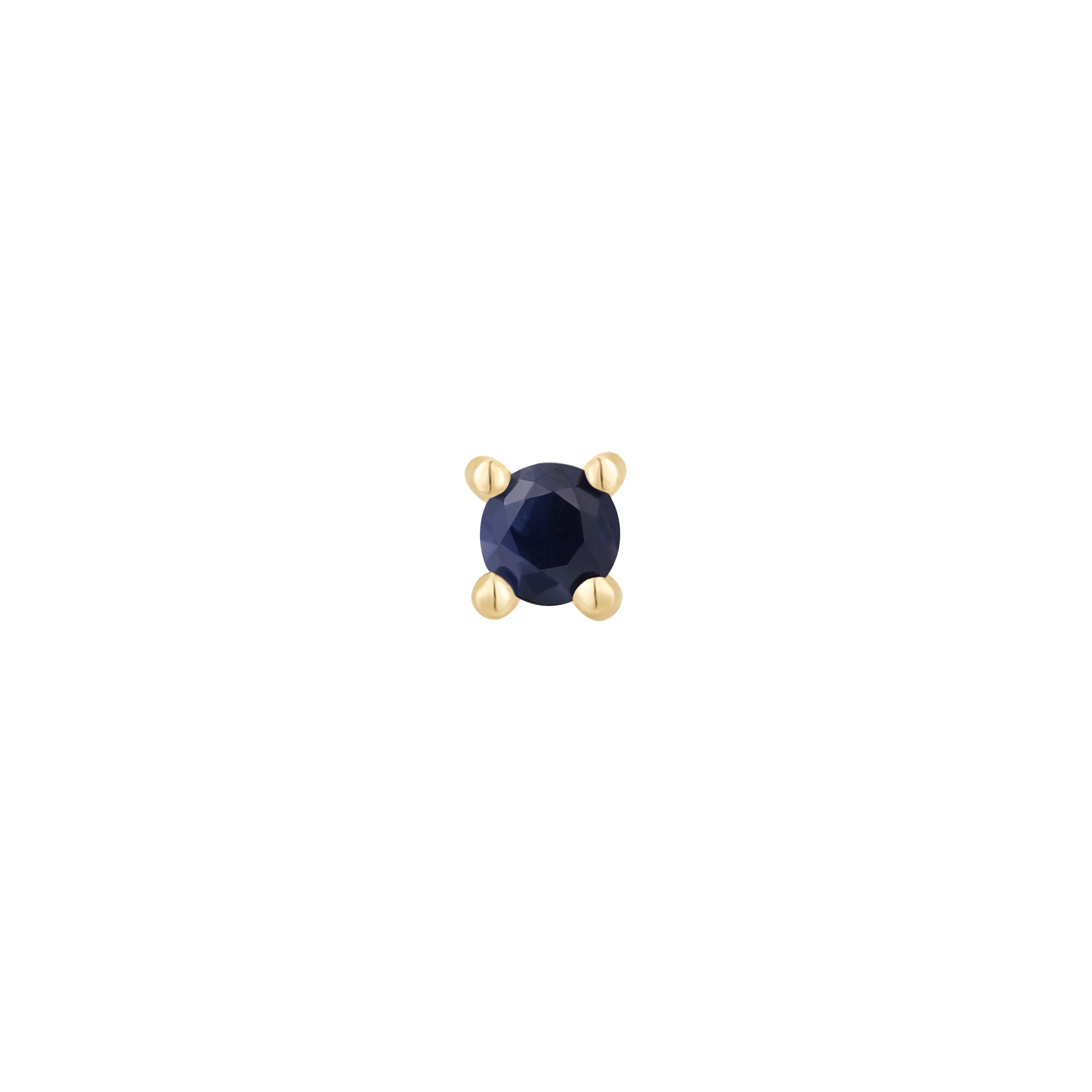 Prong Gem Threadless End with Blue Sapphire - Image 3