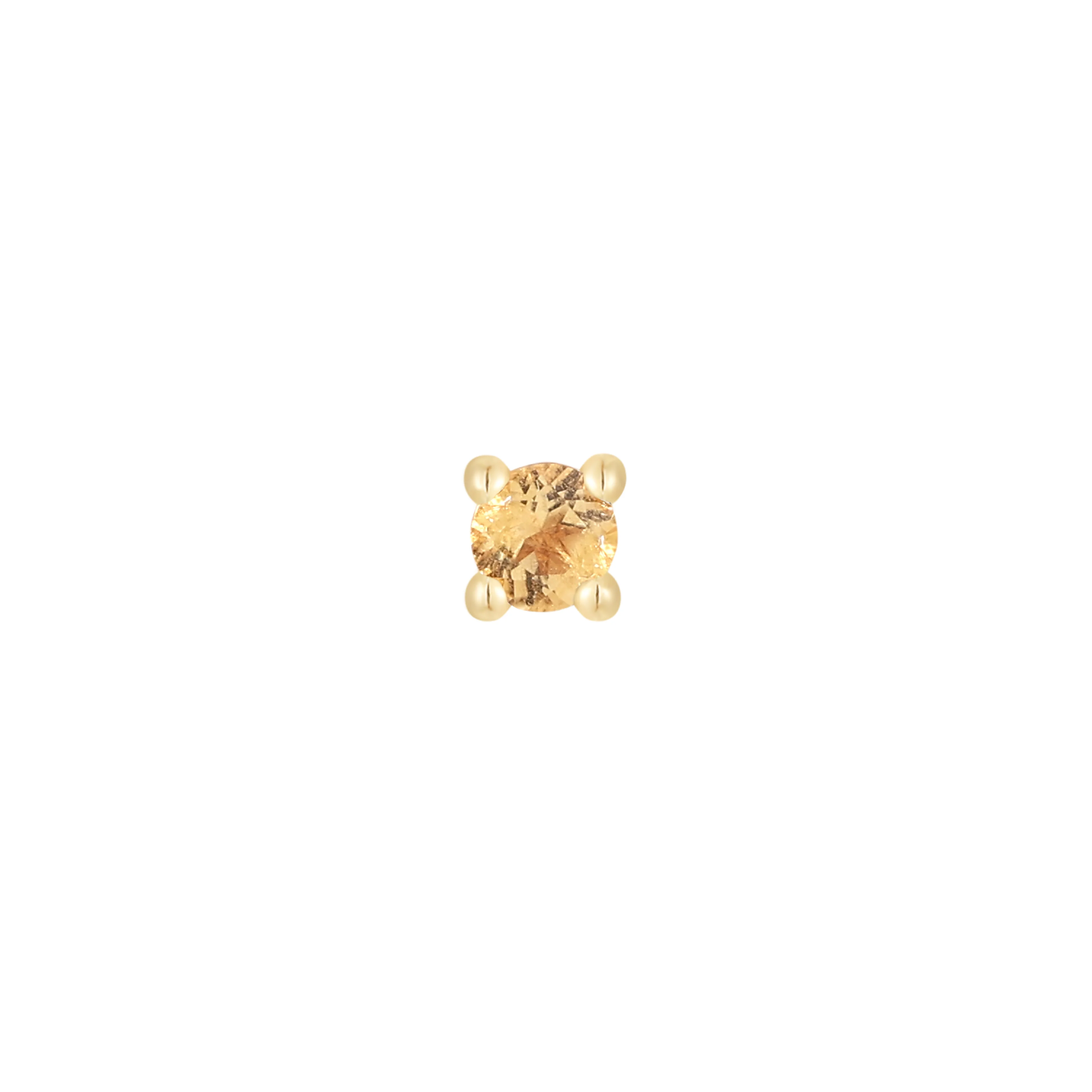 Prong Gem Threadless End with Citrine - Image 5