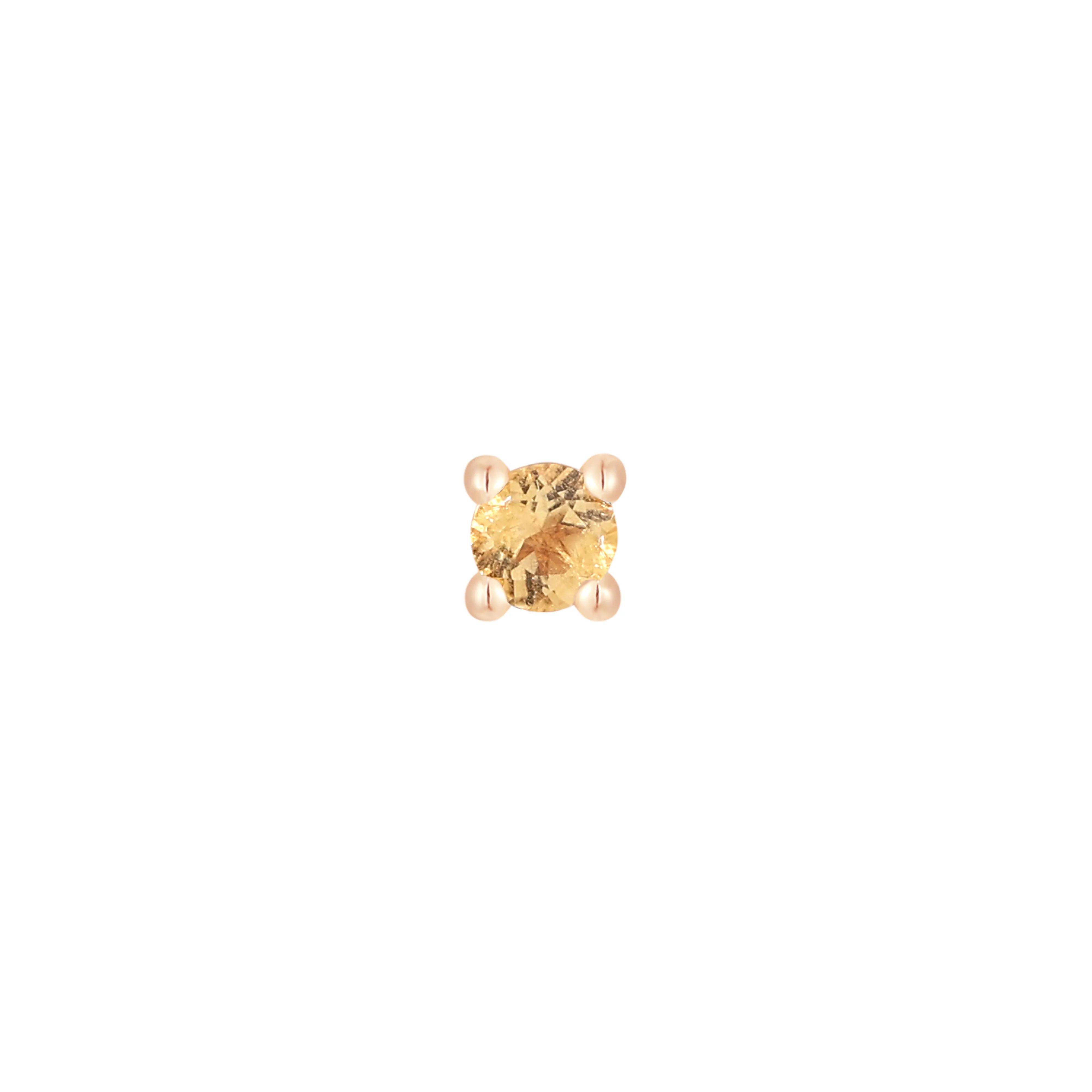 Prong Gem Threadless End with Citrine - Image 7