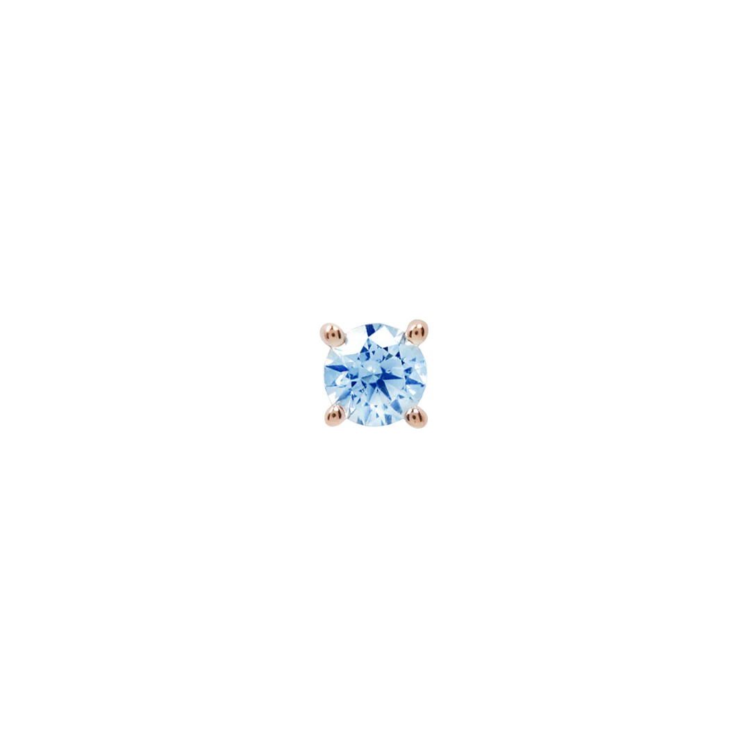 Prong Gem Threadless End with London Blue Topaz - Image 6
