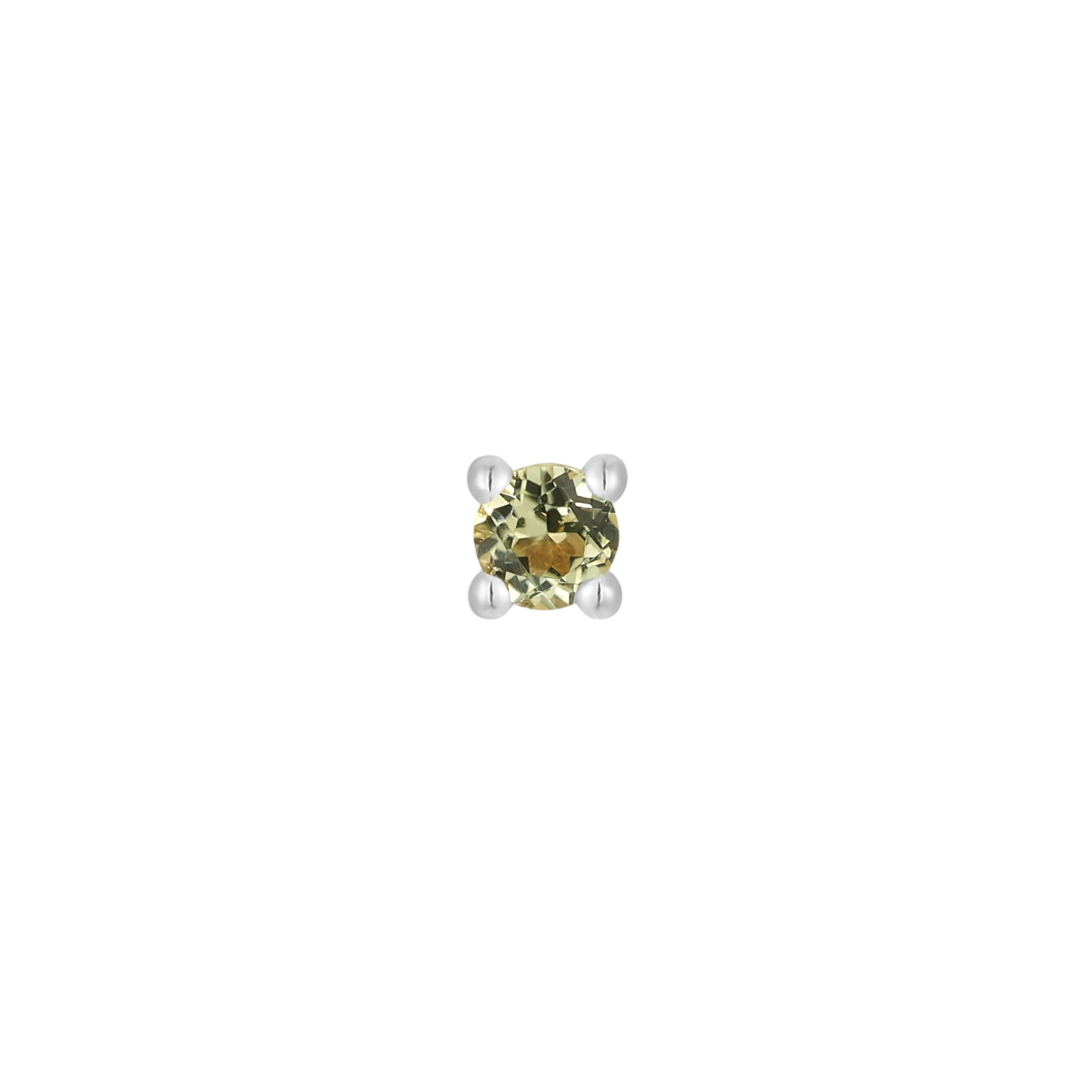 Prong Gem Threadless End with Peridot - Image 5