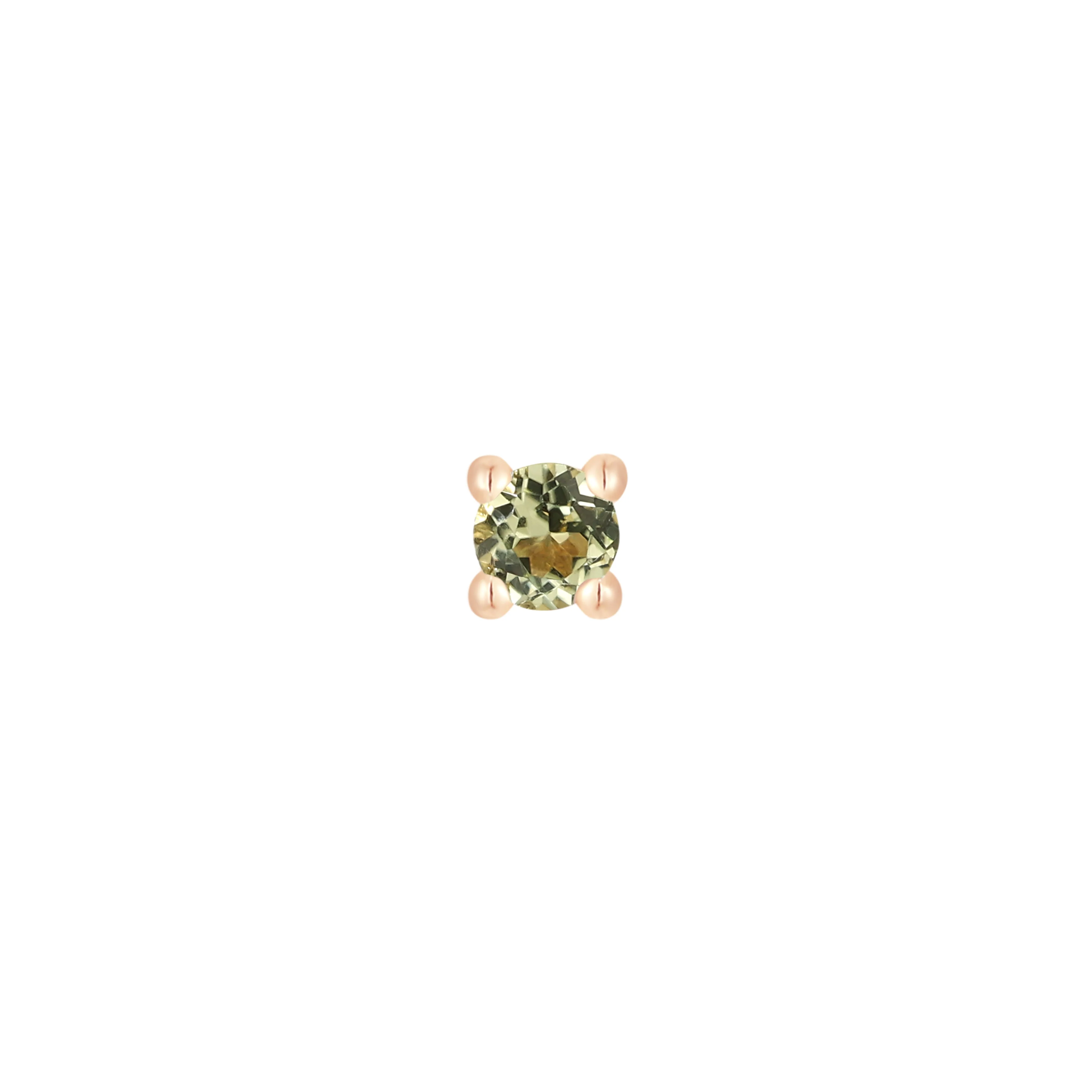 Prong Gem Threadless End with Peridot - Image 6