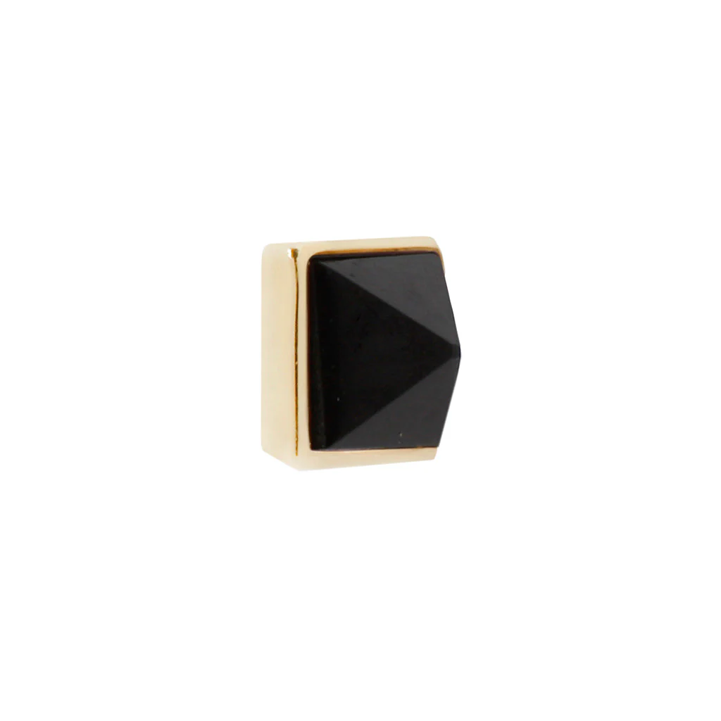 Pyramid Bezel Gem Threadless End with Reverse Set Agate - Image 4