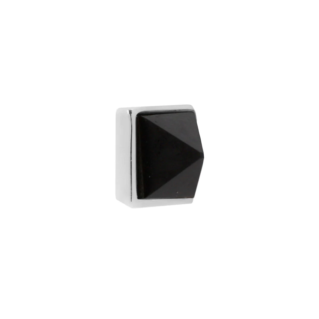Pyramid Bezel Gem Threadless End with Reverse Set Agate - Image 5