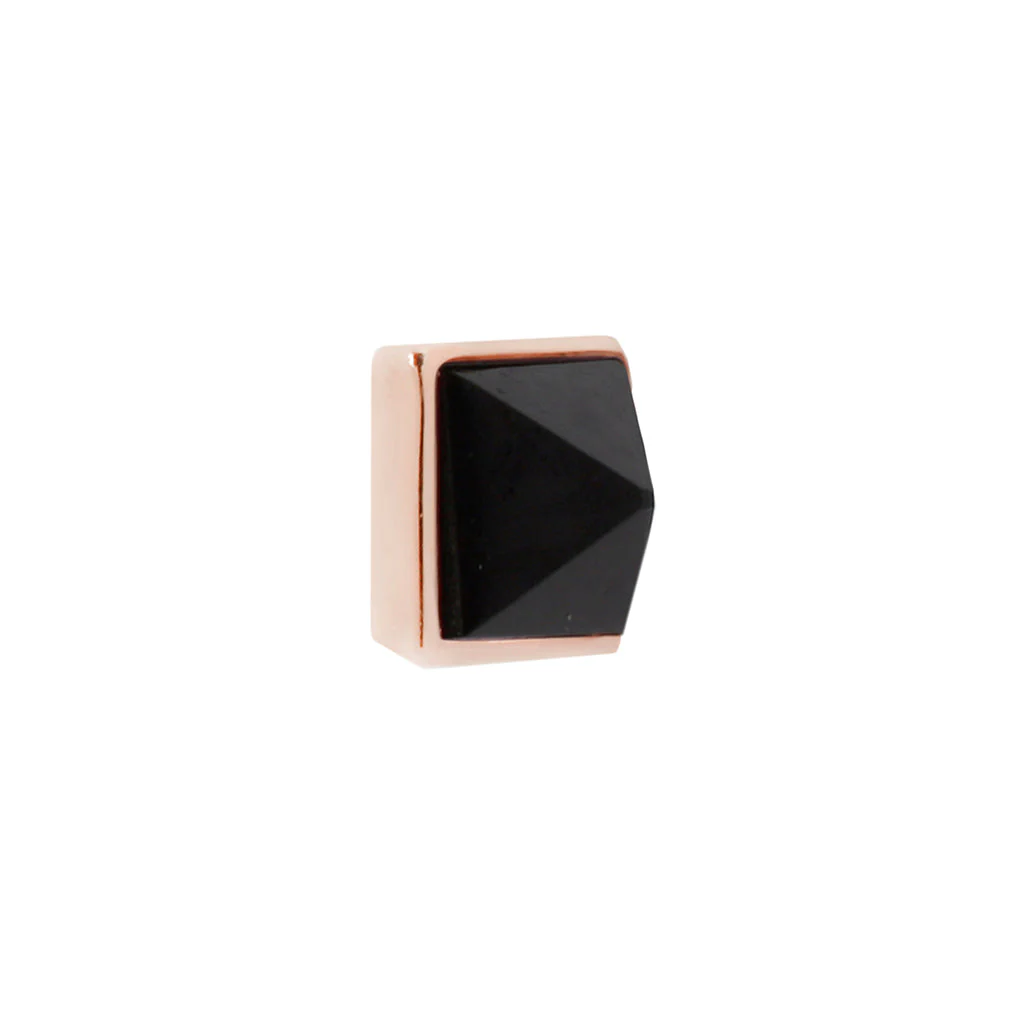 Pyramid Bezel Gem Threadless End with Reverse Set Agate - Image 6
