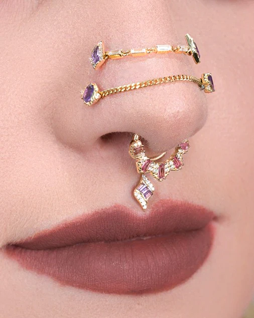 Reyna Threadless End with Amethyst - Image 2