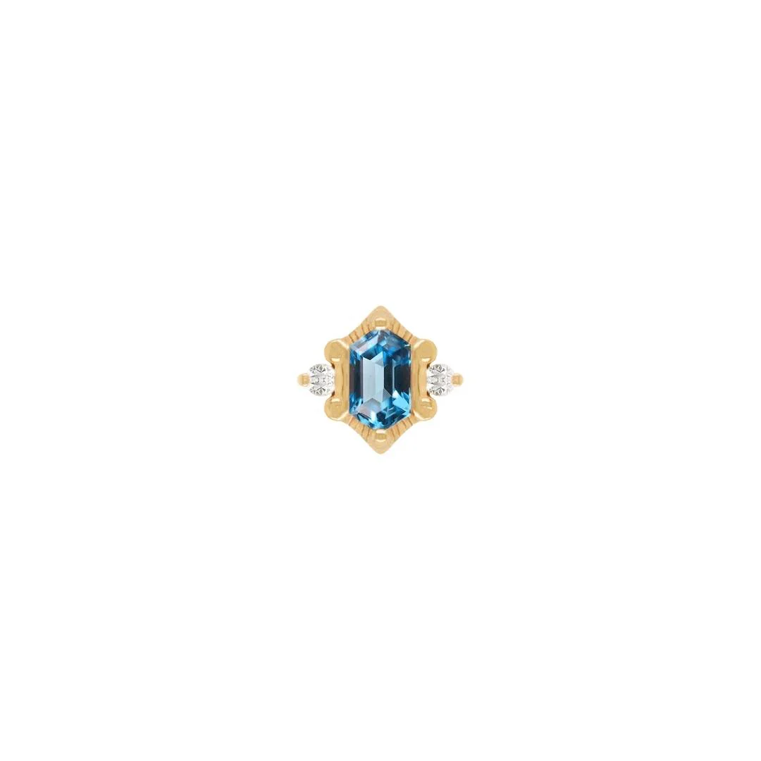 Reyna Threadless End with London Blue Topaz - Image 3