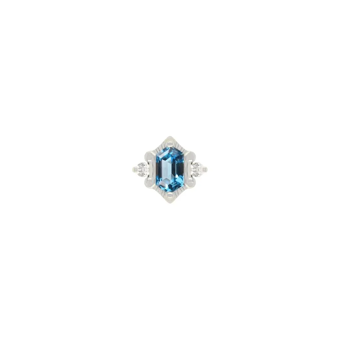 Reyna Threadless End with London Blue Topaz - Image 4