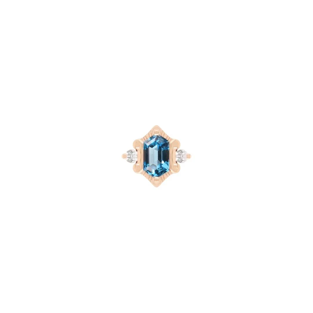 Reyna Threadless End with London Blue Topaz - Image 5
