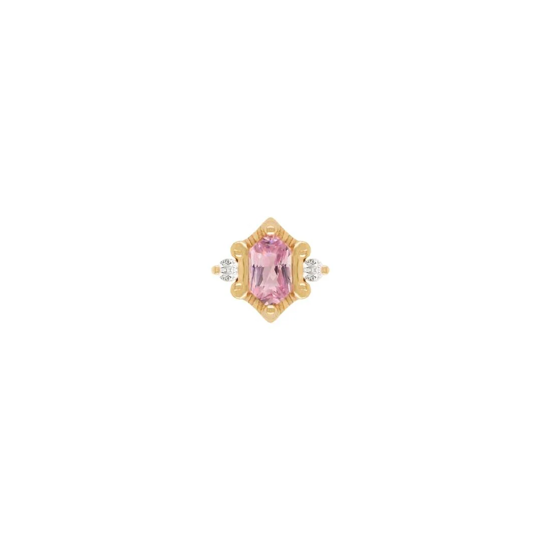Reyna Threadless End with Pink Tourmaline - Image 3
