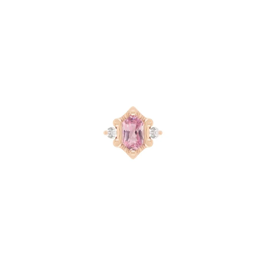 Reyna Threadless End with Pink Tourmaline - Image 5