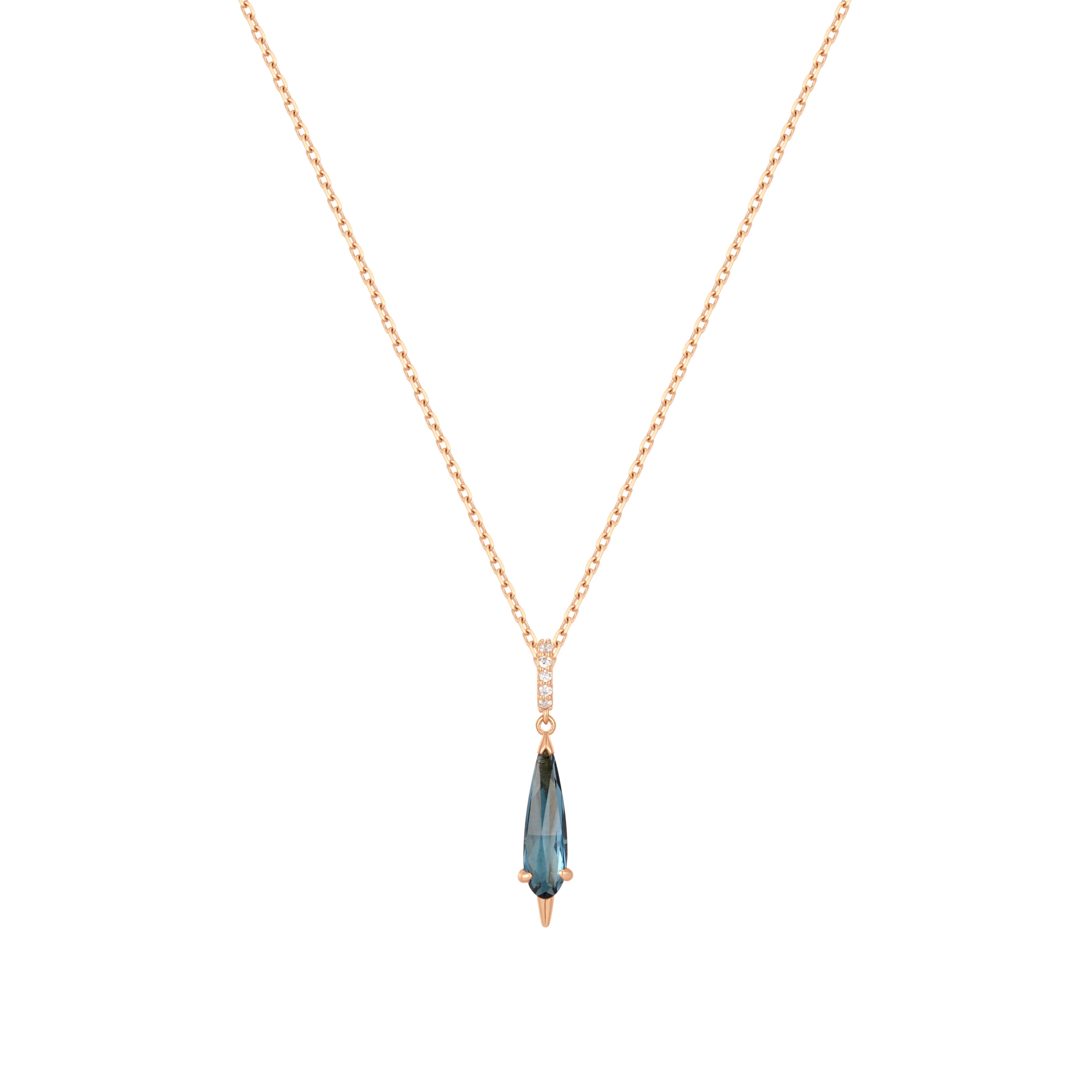 RION x Buddha Jewelry Access Necklace with London Blue Topaz - Image 3