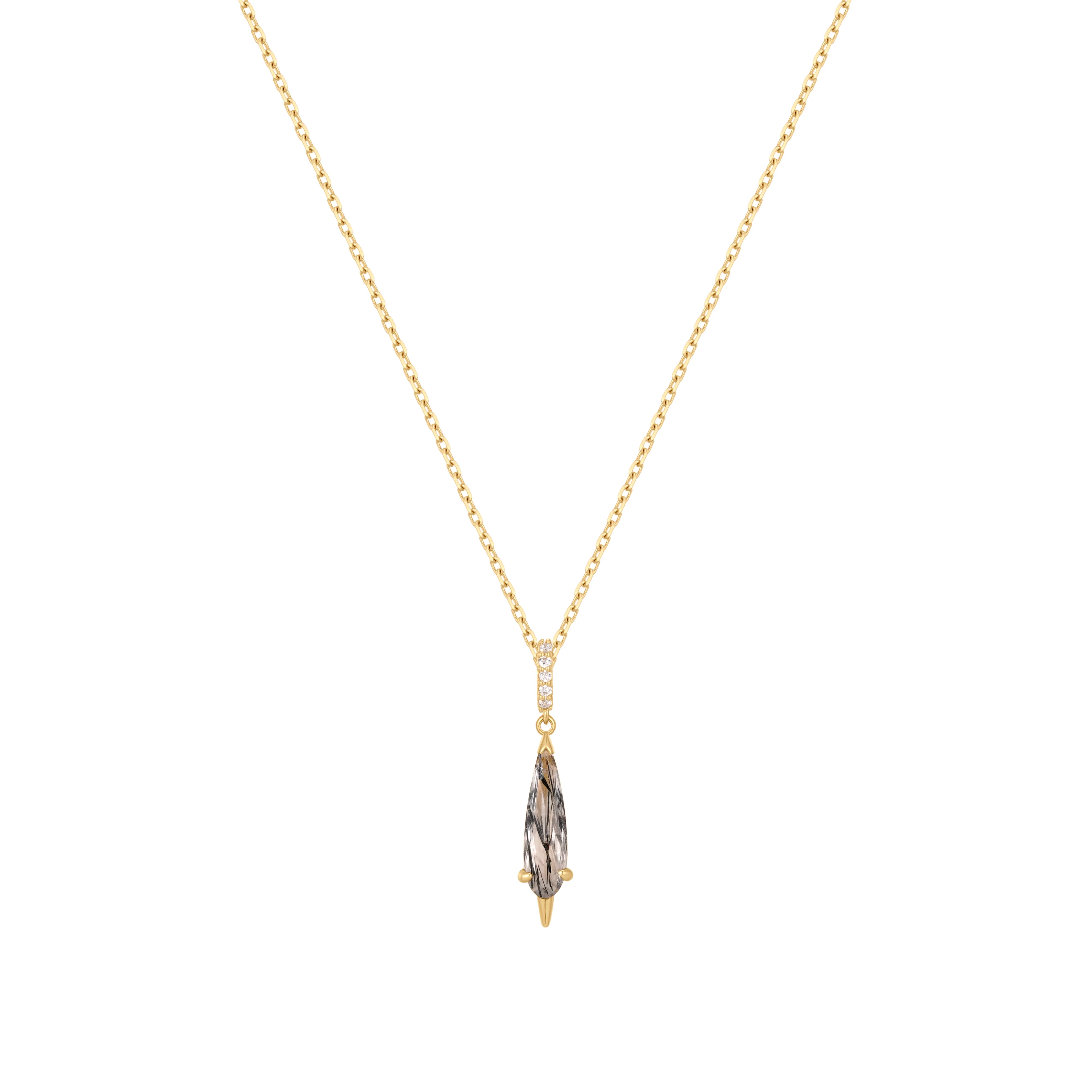 RION x Buddha Jewelry Access Necklace with Tourmalinated Quartz