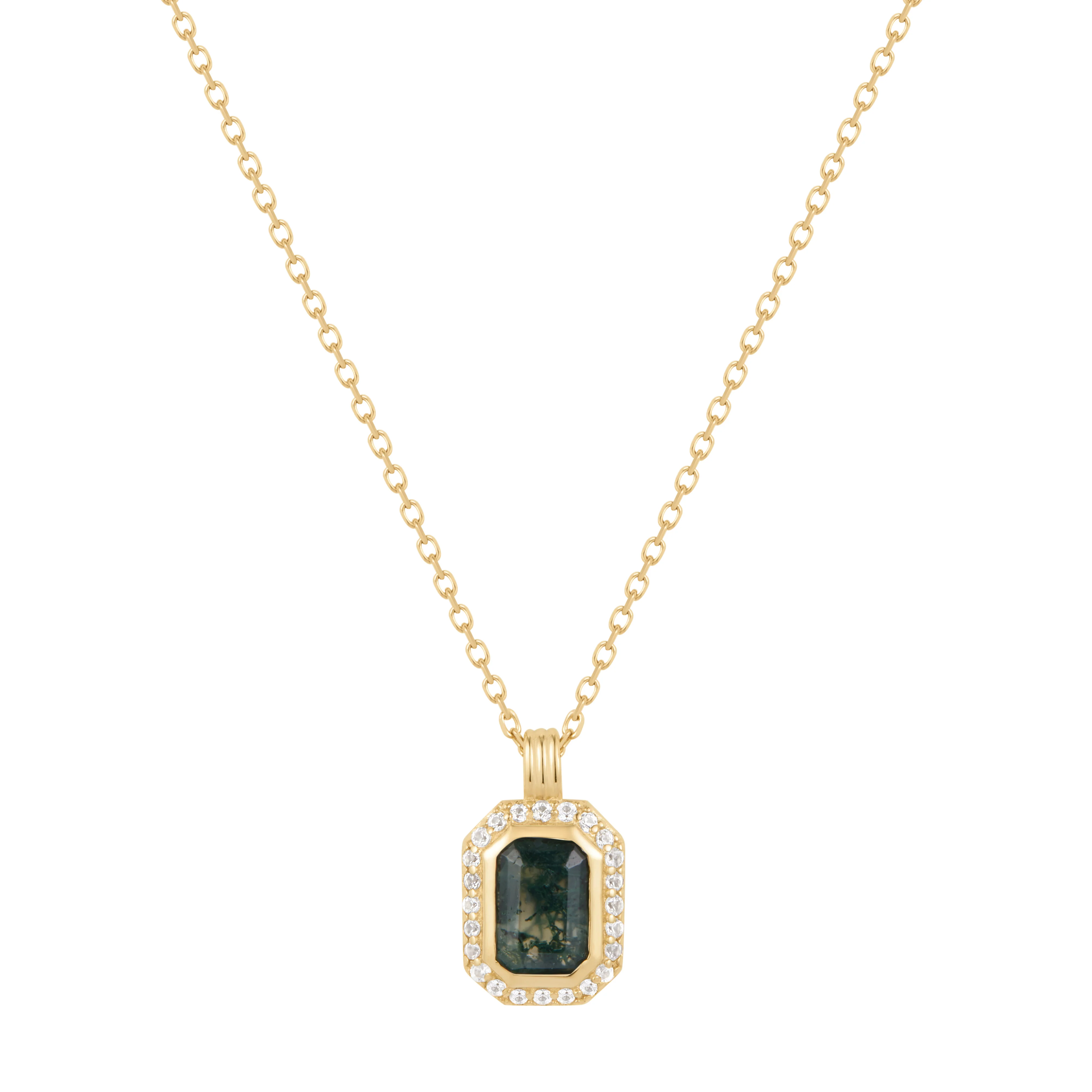RION x Buddha Jewelry Discovery Necklace with Moss Agate