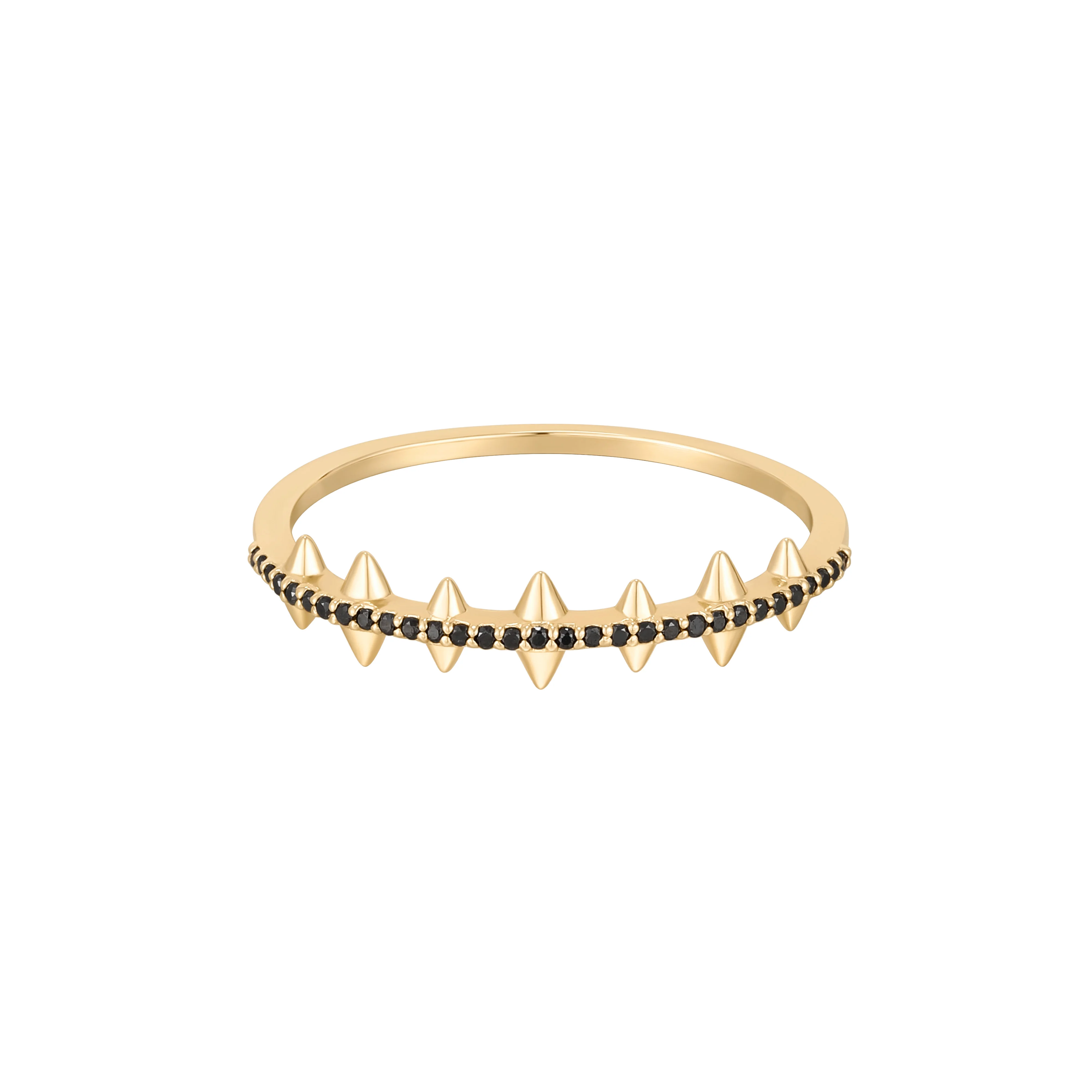 RION x Buddha Jewelry Fierce Finger Ring with Black Diamond