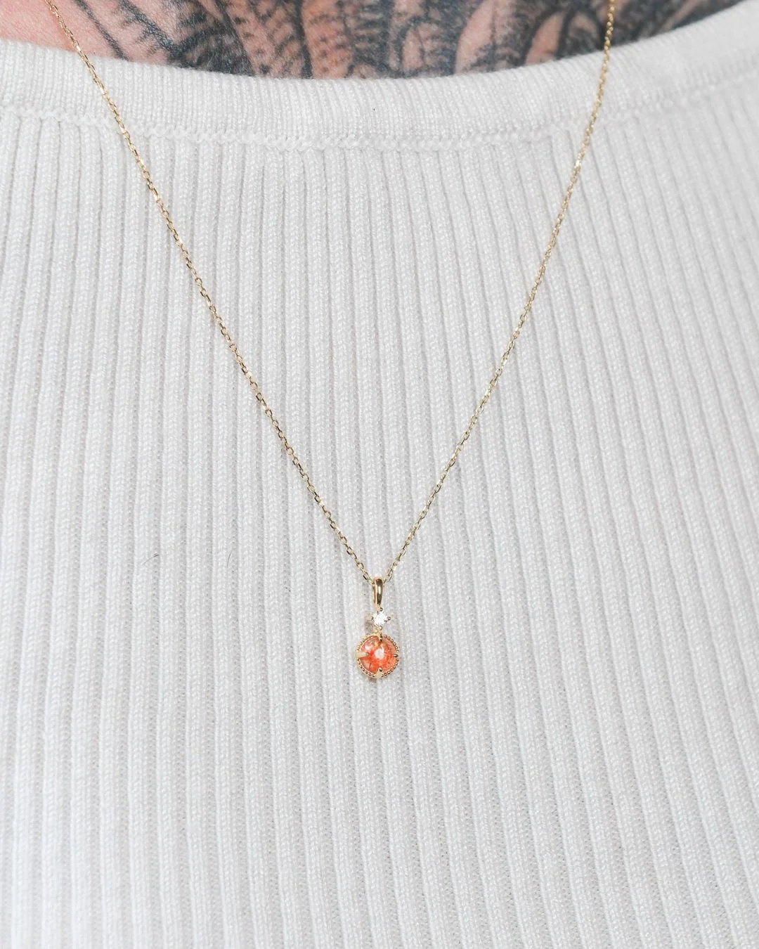 RION x Buddha Jewelry Manifest Necklace with Oregon Sunstone - Image 2