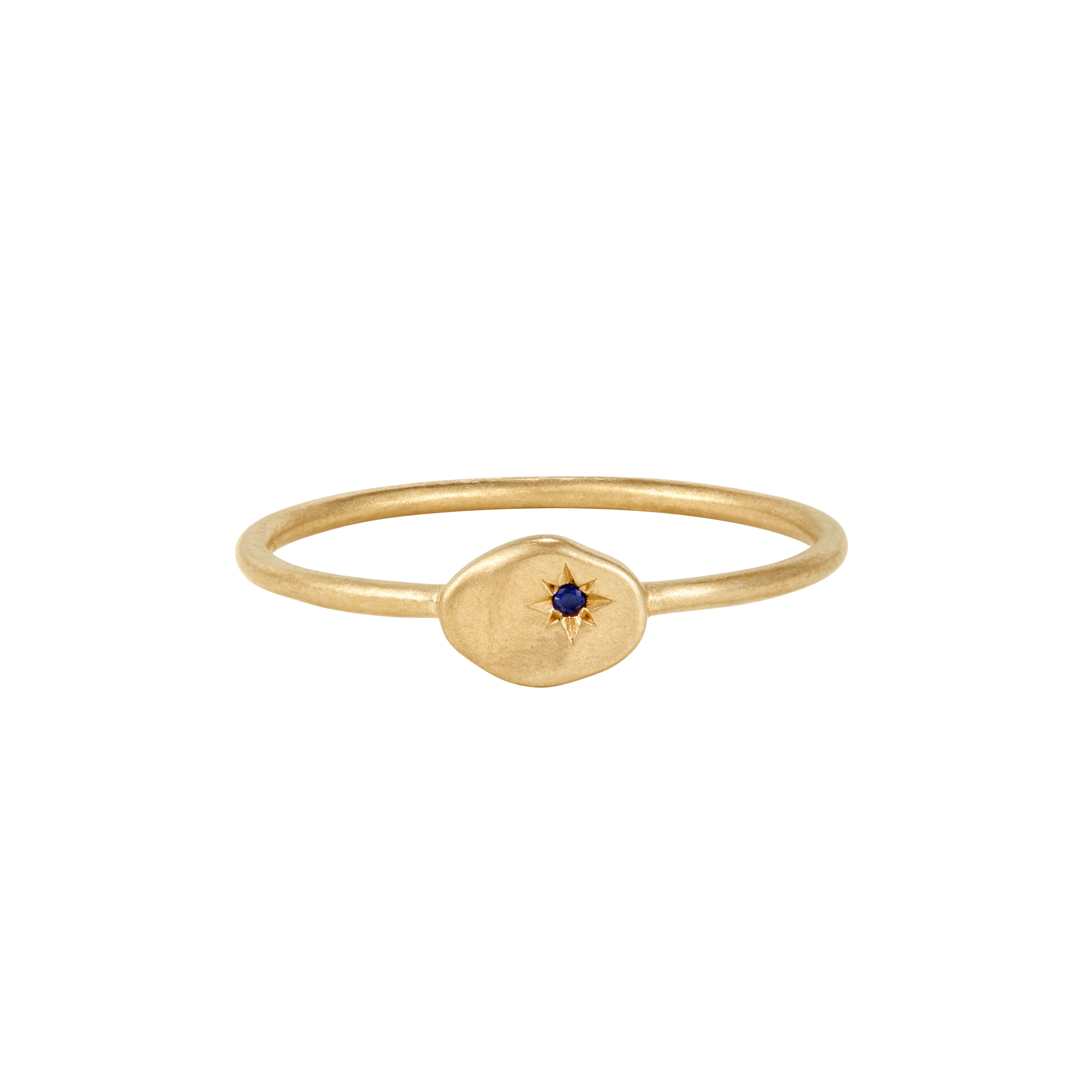 RION x Buddha Jewelry North Star Finger Ring with Blue Sapphire