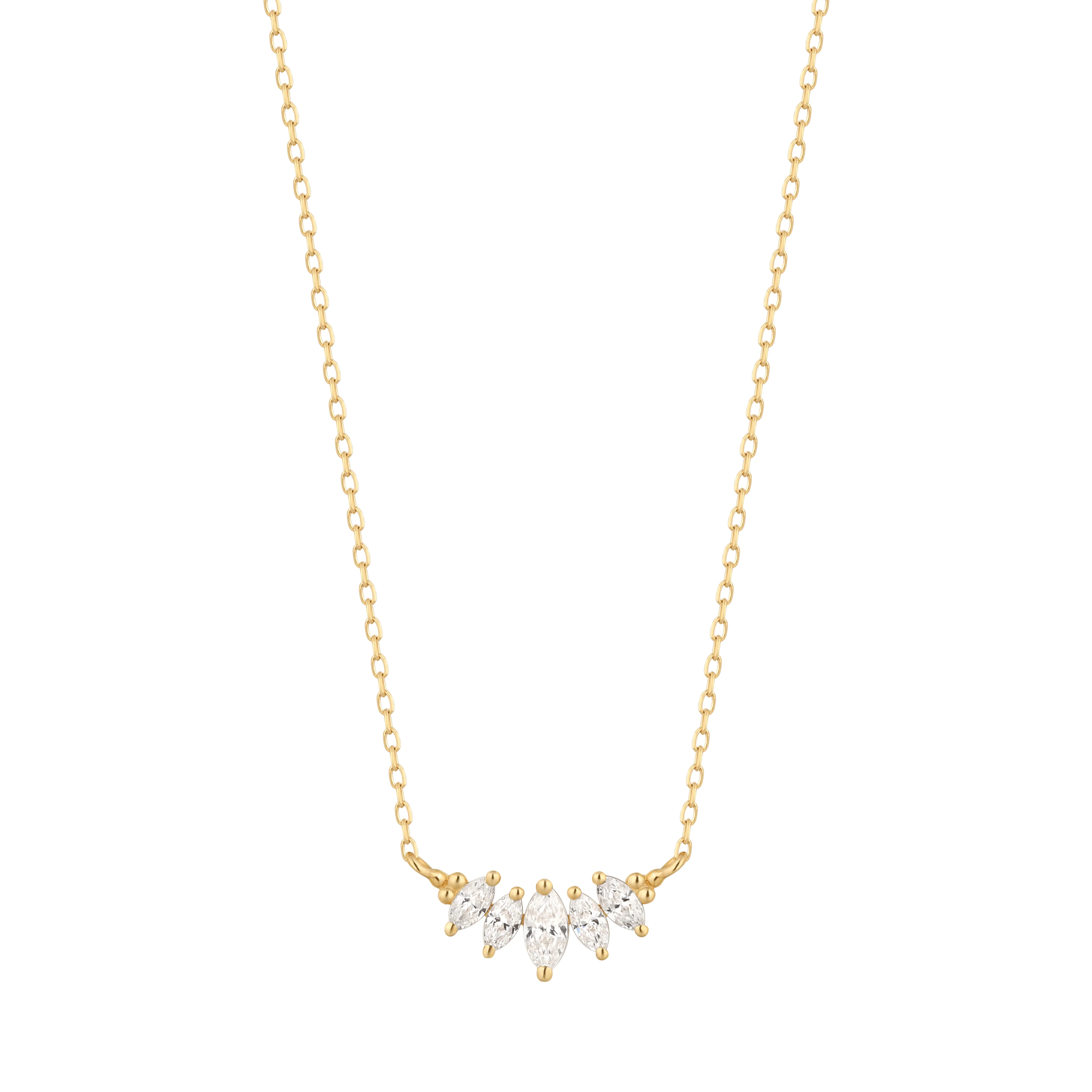 RION x Buddha Jewelry Zuri Cinq Necklace with White Sapphire