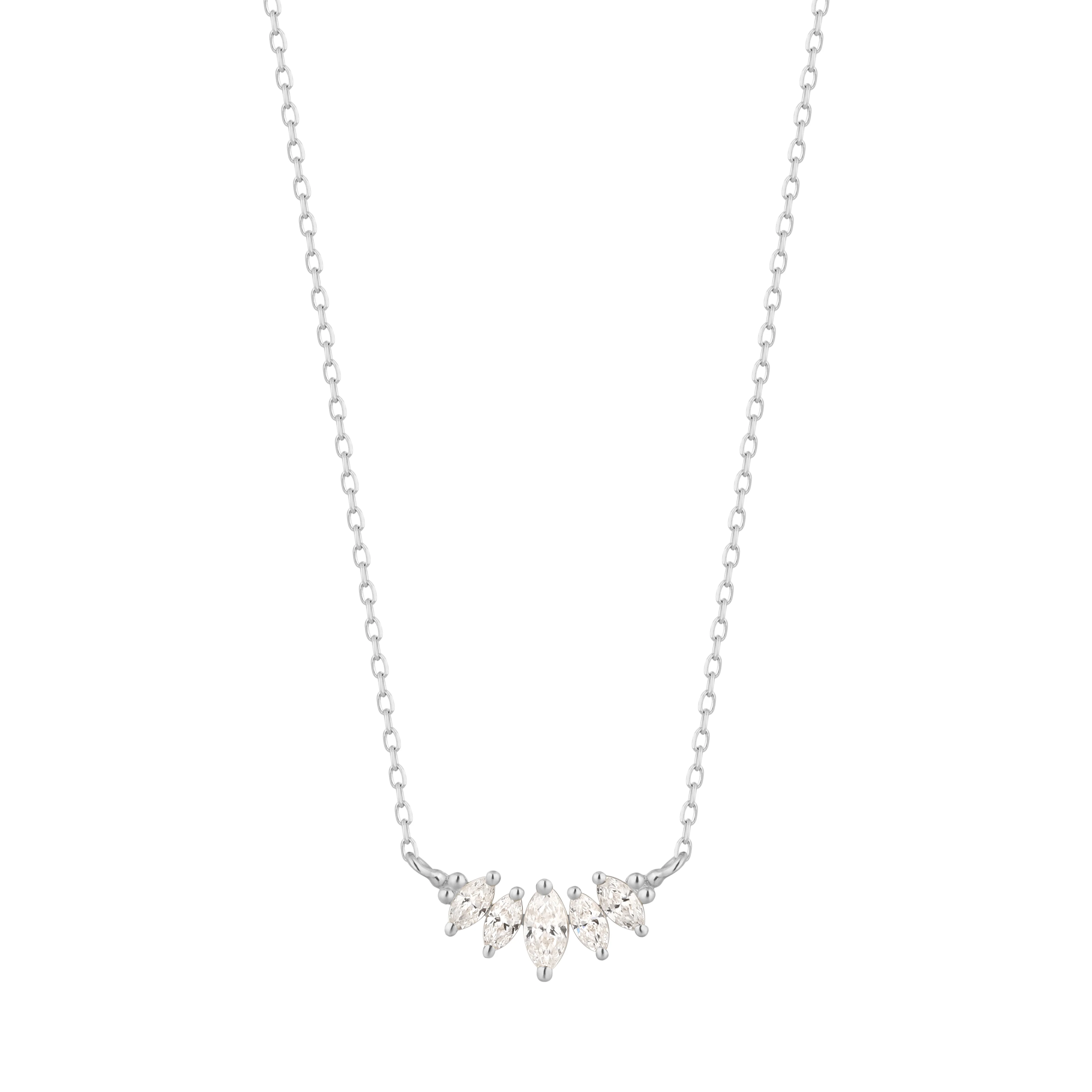 RION x Buddha Jewelry Zuri Cinq Necklace with White Sapphire - Image 2
