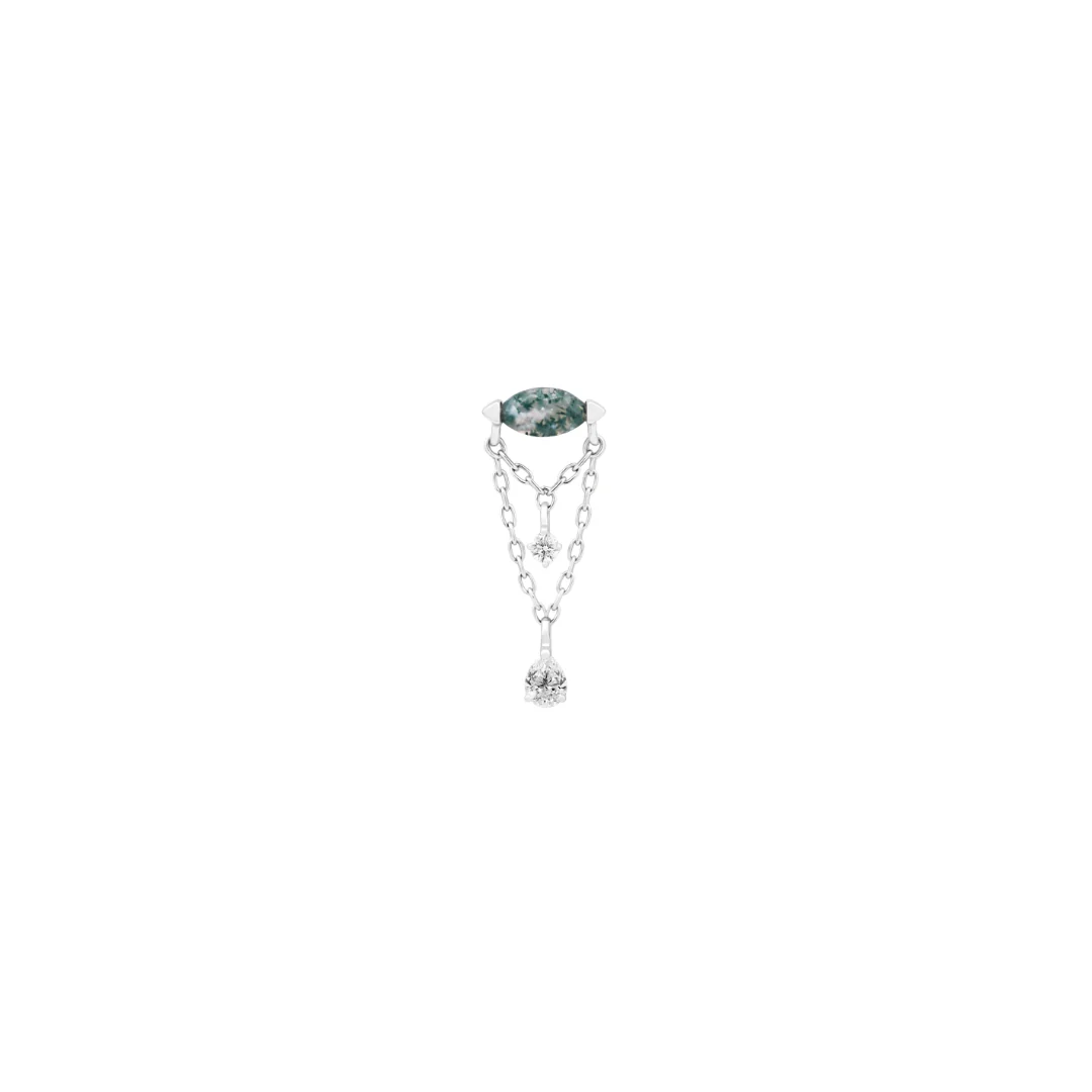 Saint Vincent Threadless End with Moss Agate - Image 5