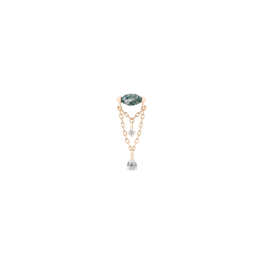 Saint Vincent Threadless End with Moss Agate - Image 6