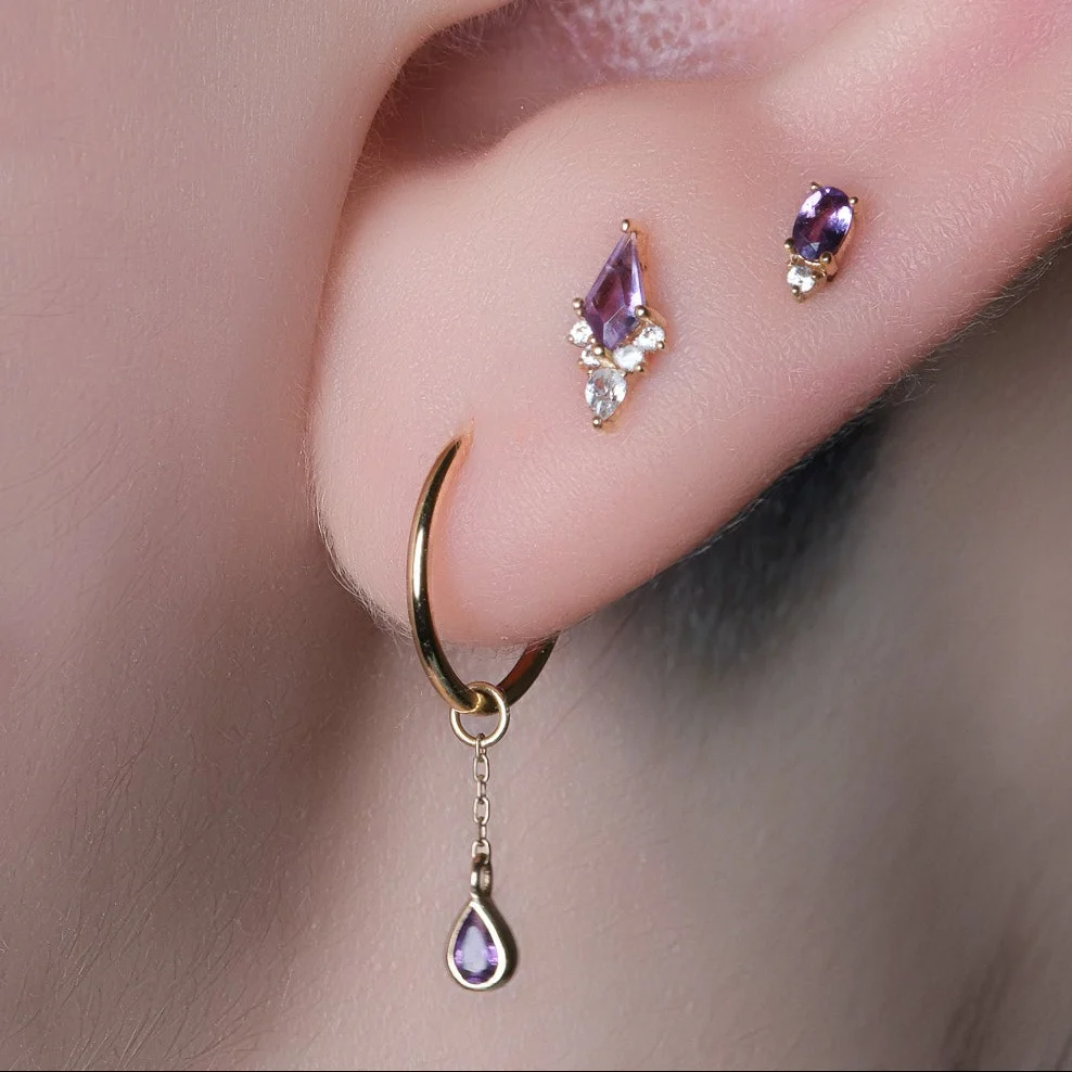 Concorde Charm + Chain with Amethyst - Image 2