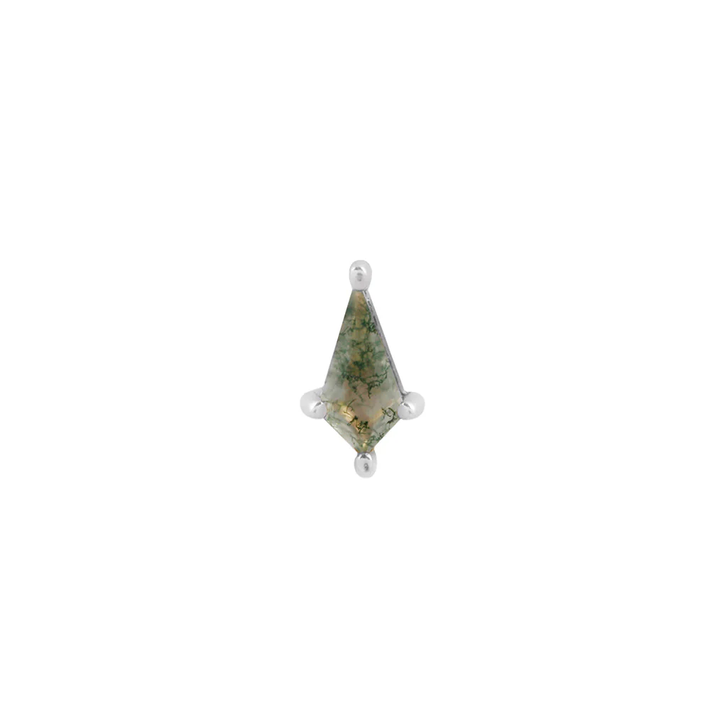 Soho Mini Threadless End with Moss Agate - Image 4