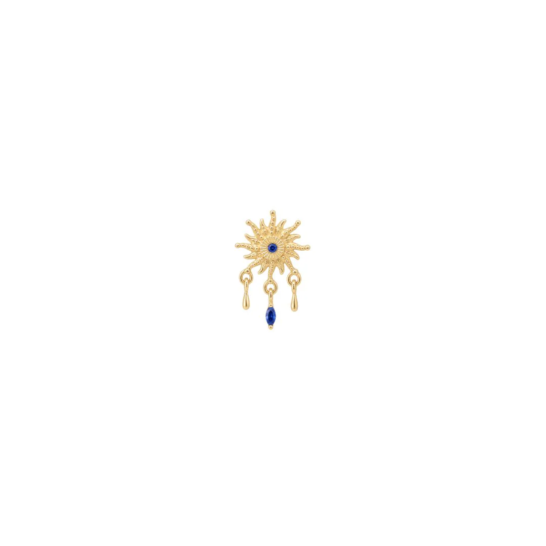 Soleil Threadless End with Blue Sapphire (Lab Grown) - Image 4