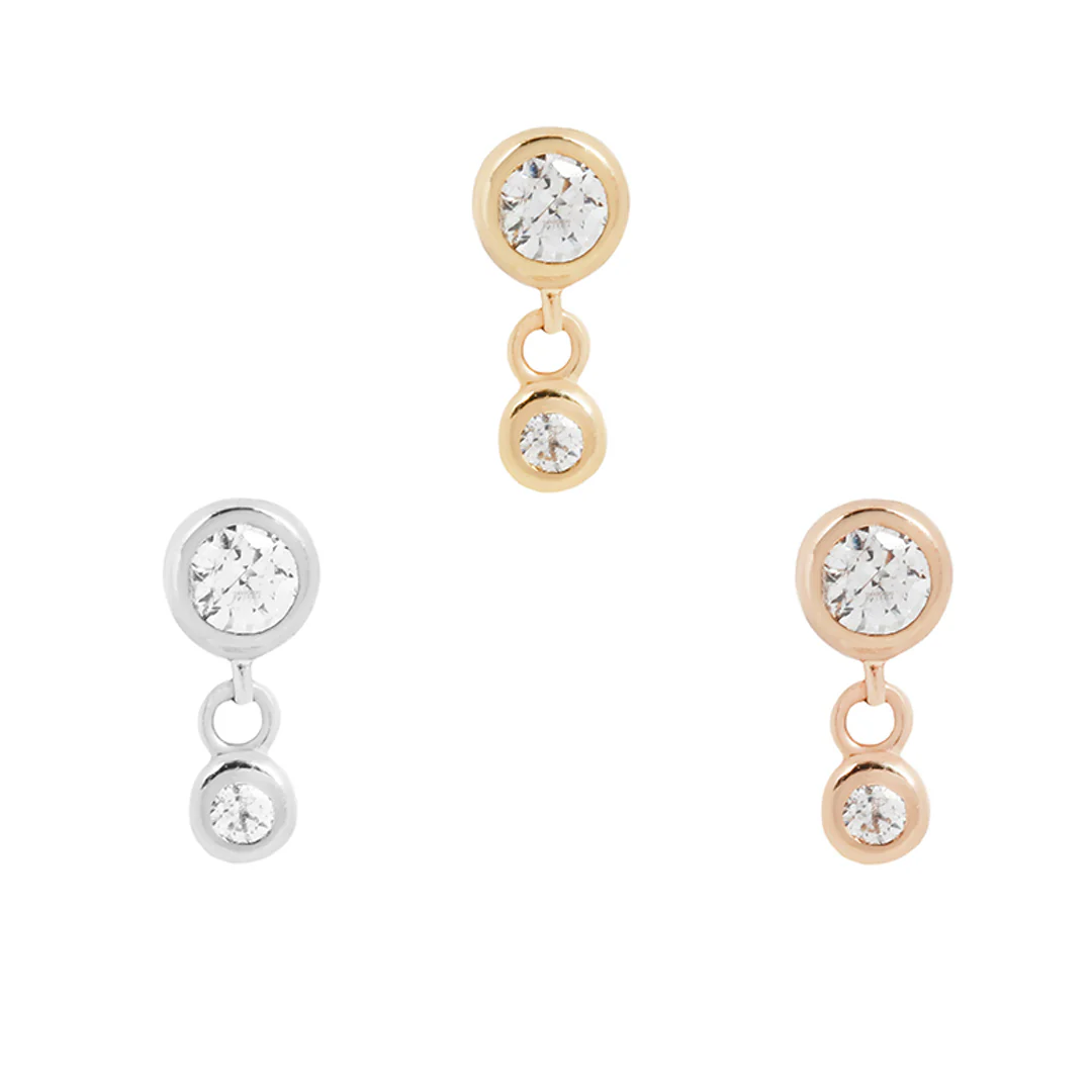 Sutton Threadless End with CZ