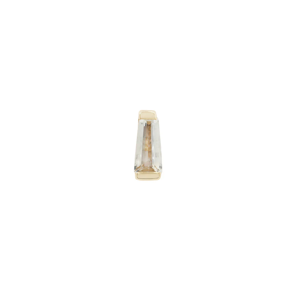 Tapered Baguette Threadless End with CZ - Image 3