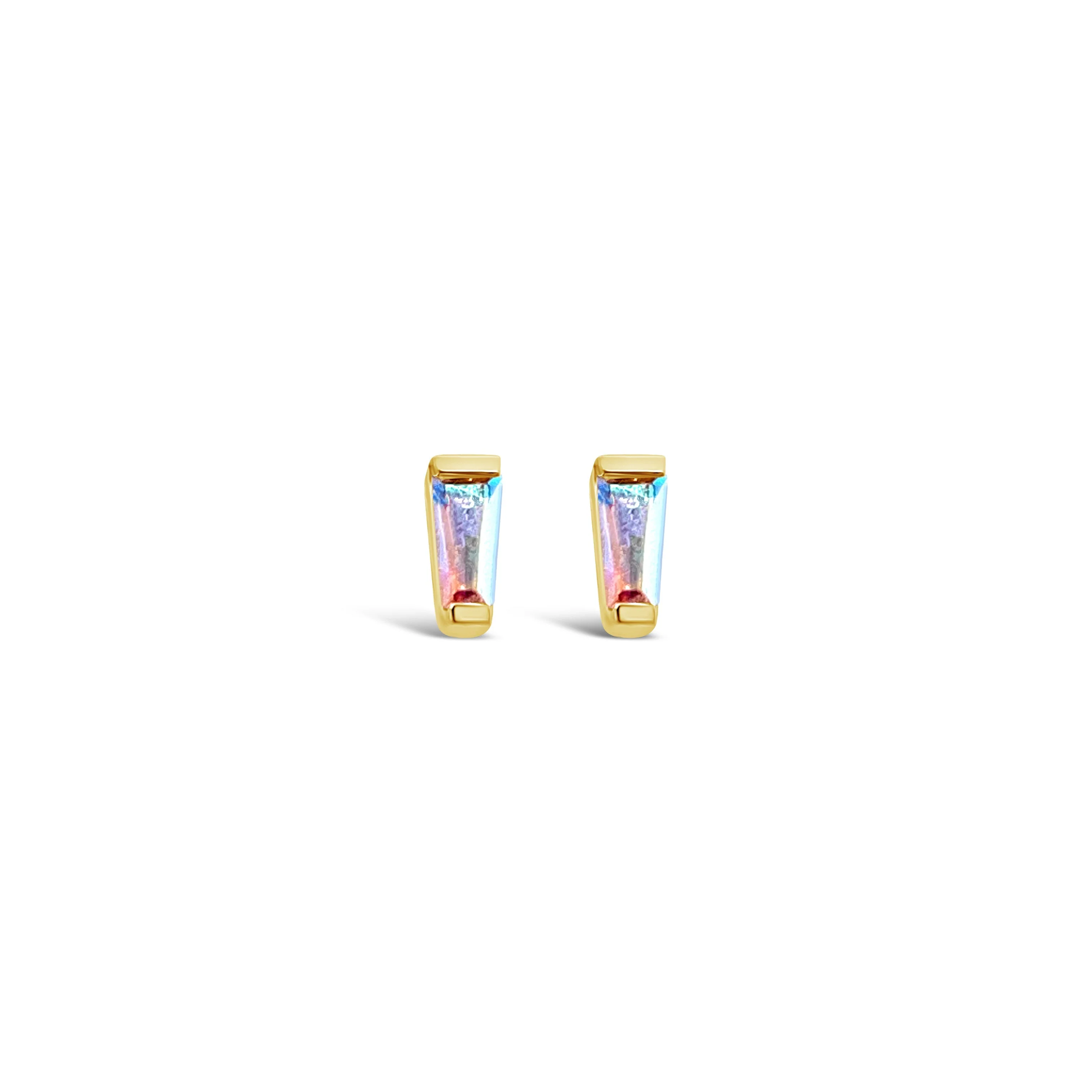 Tapered Baguette Threadless End with Mercury Mist Topaz - Image 4