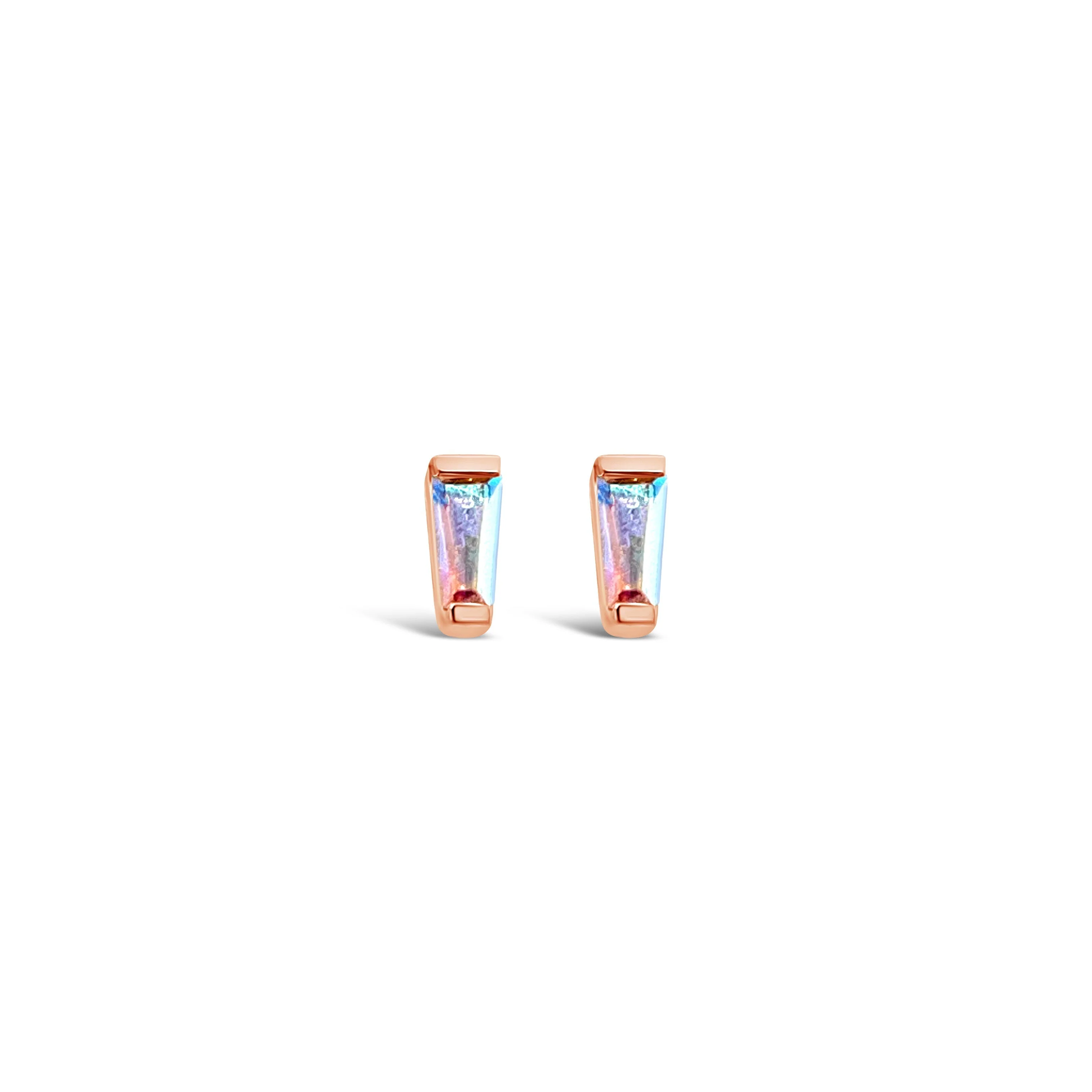 Tapered Baguette Threadless End with Mercury Mist Topaz - Image 6
