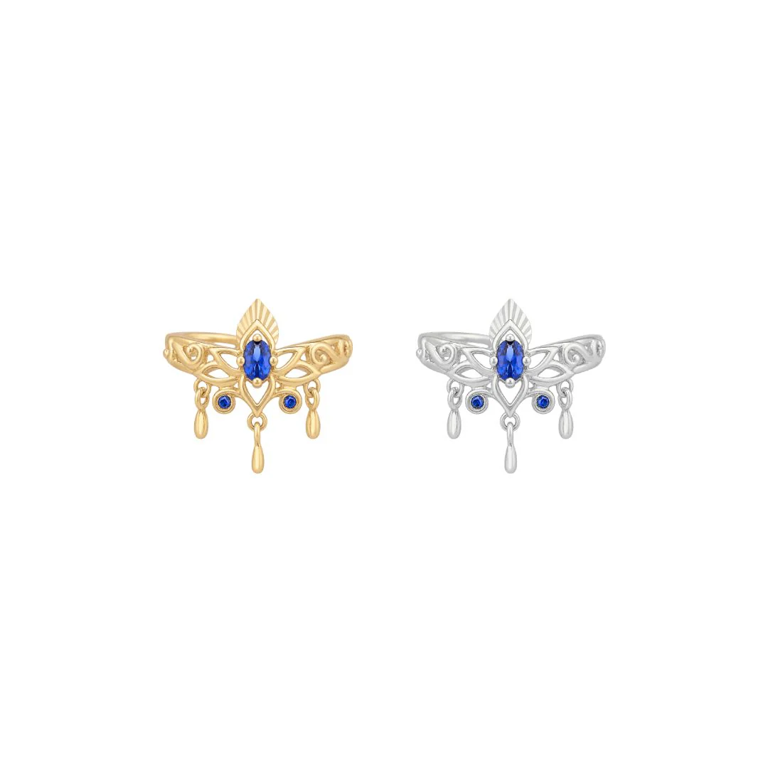 Tresor Cuff with Blue Sapphire (Lab Grown)