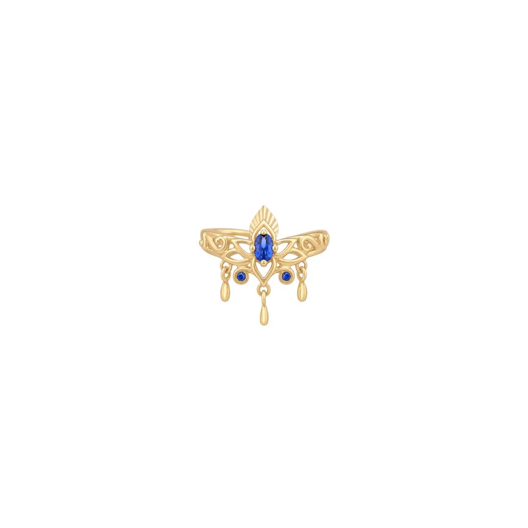 Tresor Cuff with Blue Sapphire (Lab Grown) - Image 3