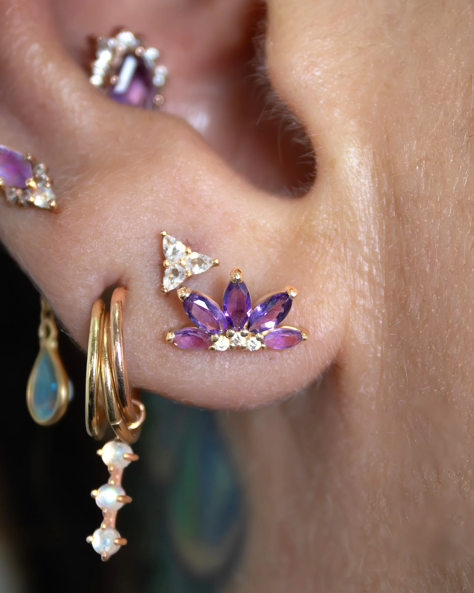 Valentina Threadless End with Amethyst - Image 4