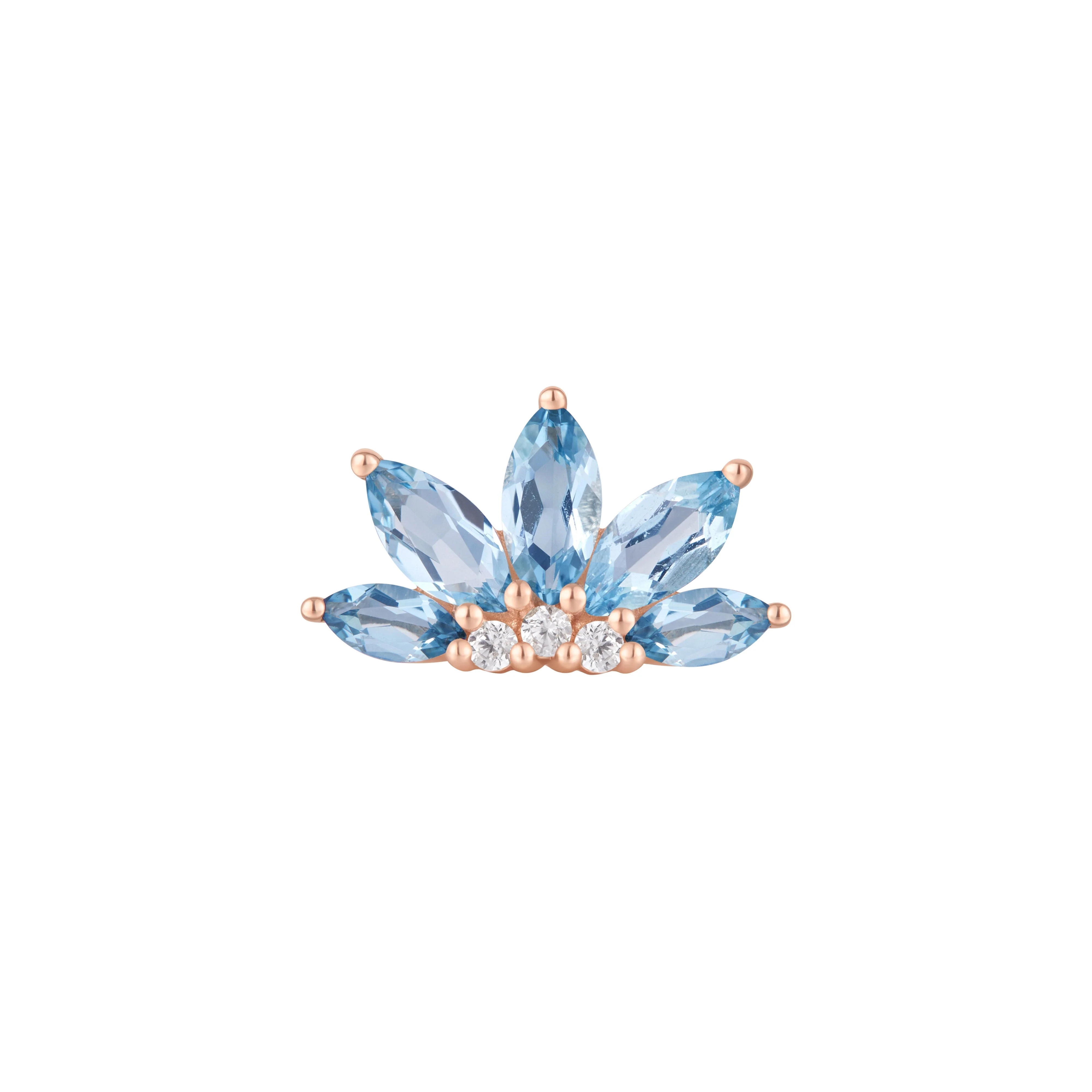 Valentina Threadless End with London Blue Topaz - Image 5