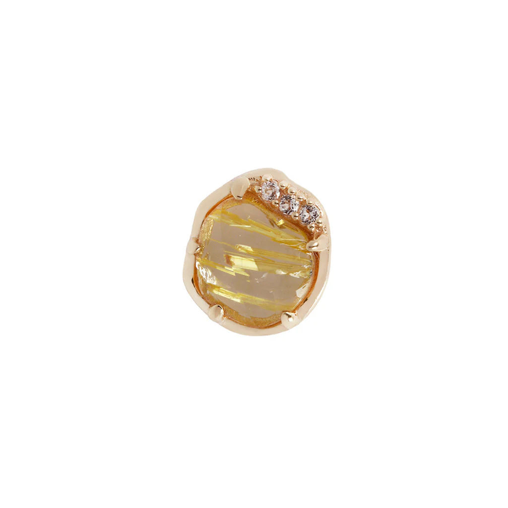 Vision Threadless End with Rutilated Quartz - Image 6