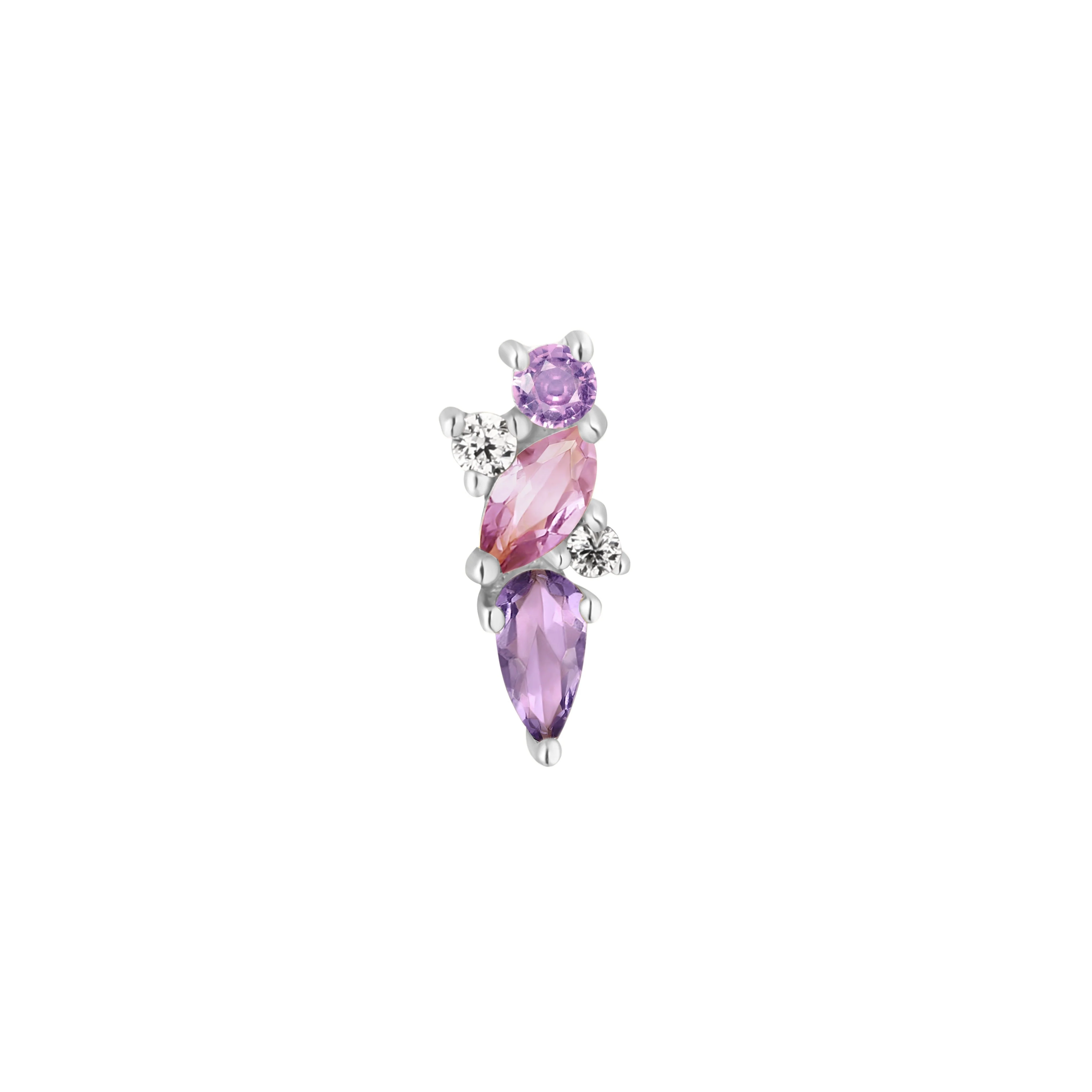 Visionary Threadless End with Amethyst + Pink Sapphire - Image 4