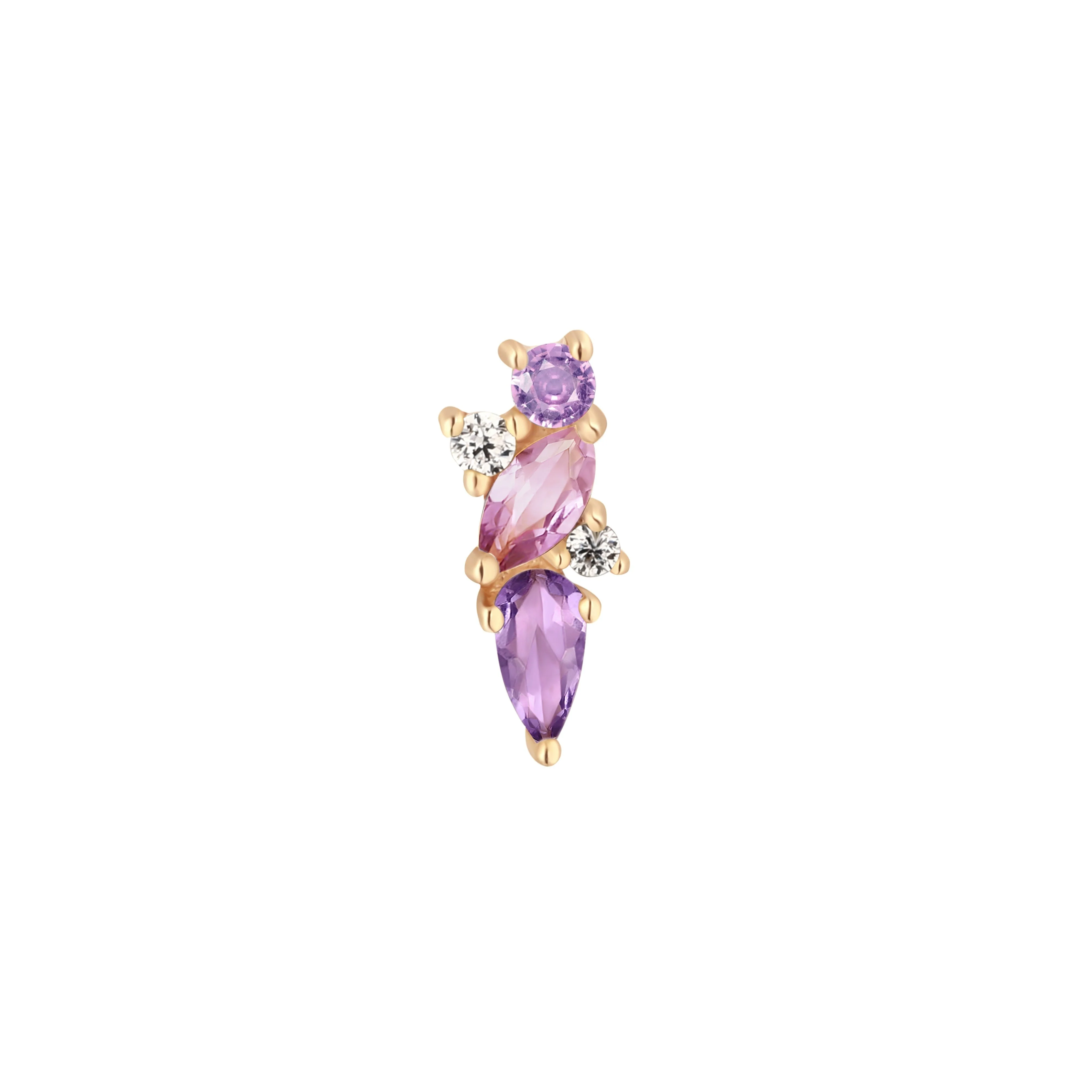 Visionary Threadless End with Amethyst + Pink Sapphire - Image 5