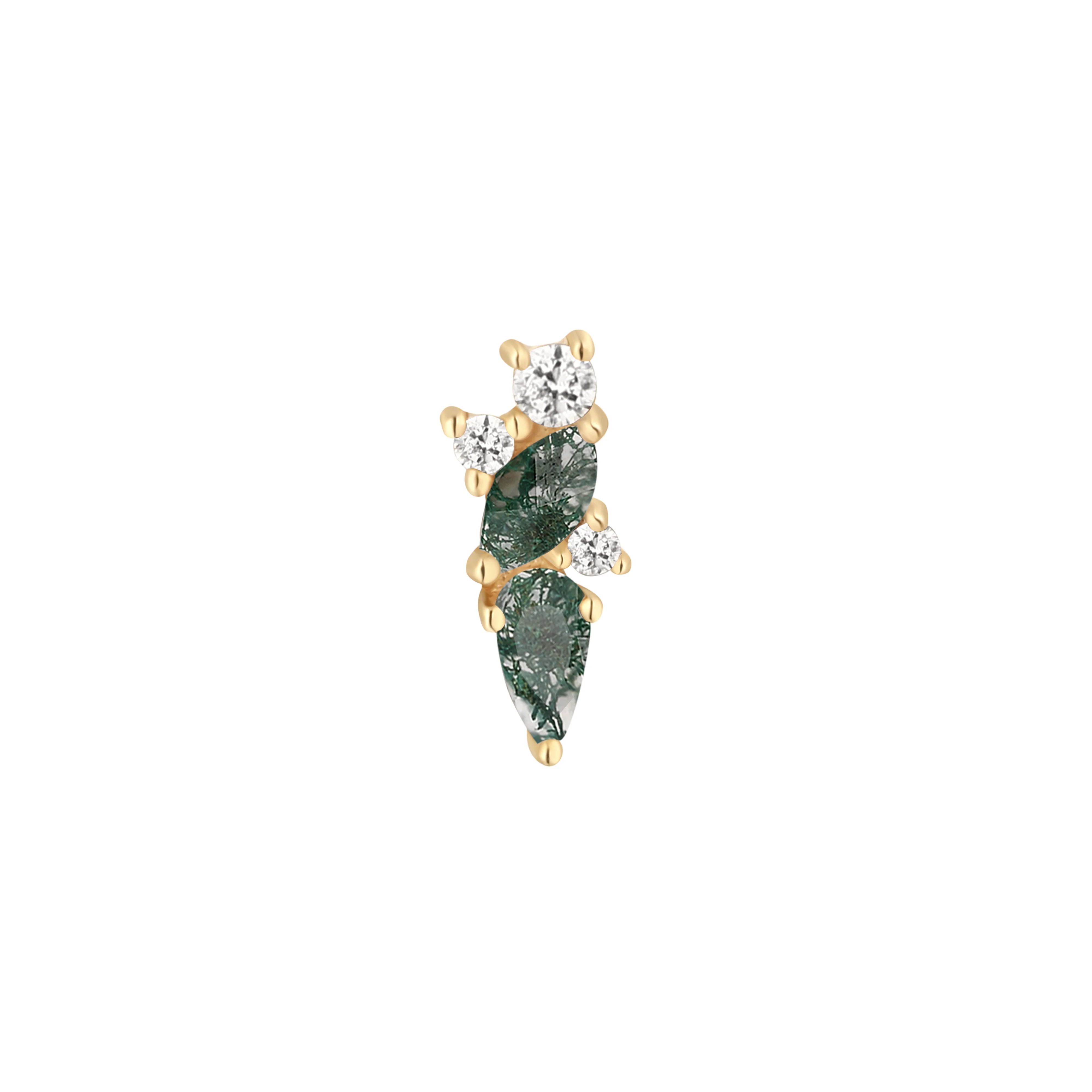 Visionary Threadless End with Moss Agate - Image 3