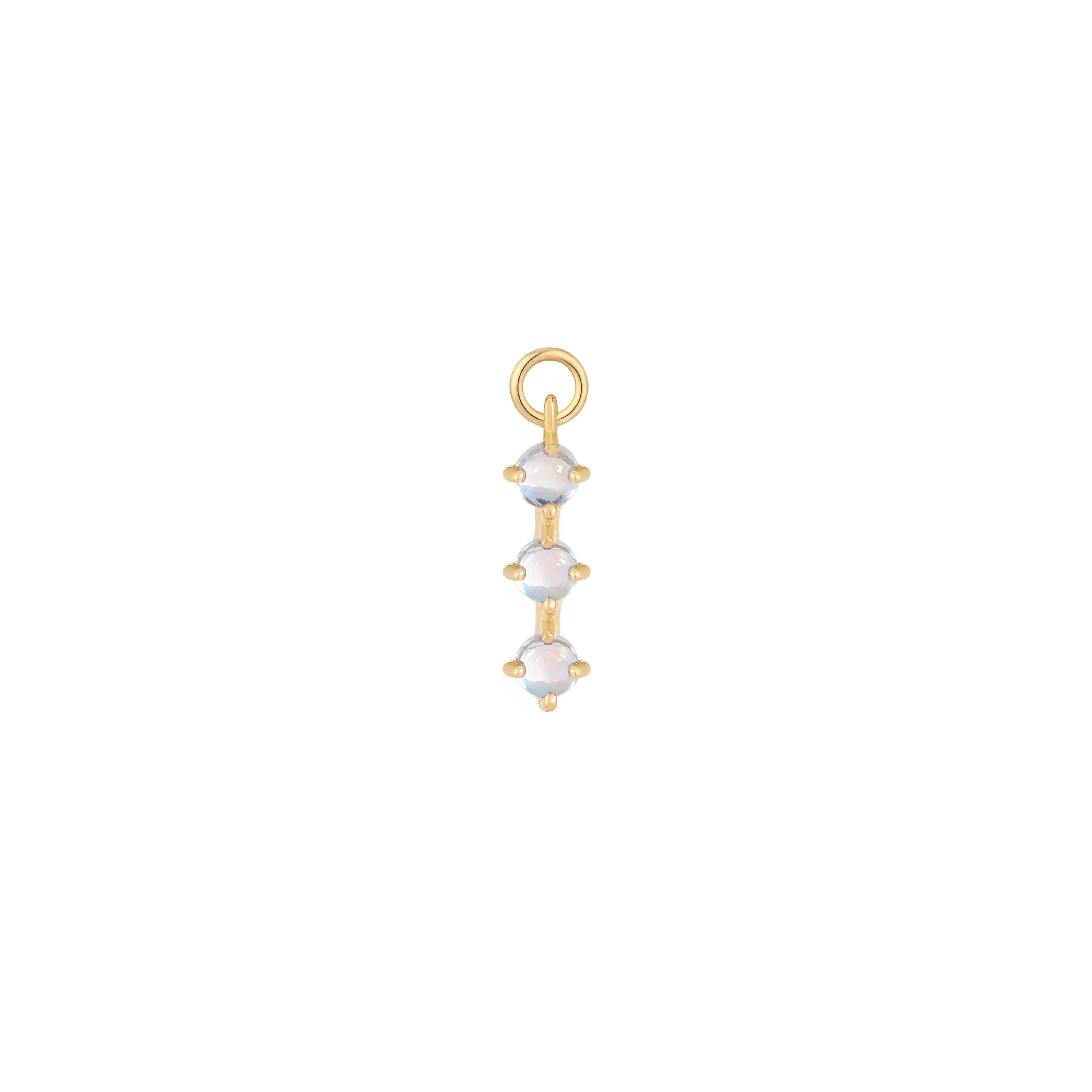XOXO Charm with Rainbow Moonstone - Image 3