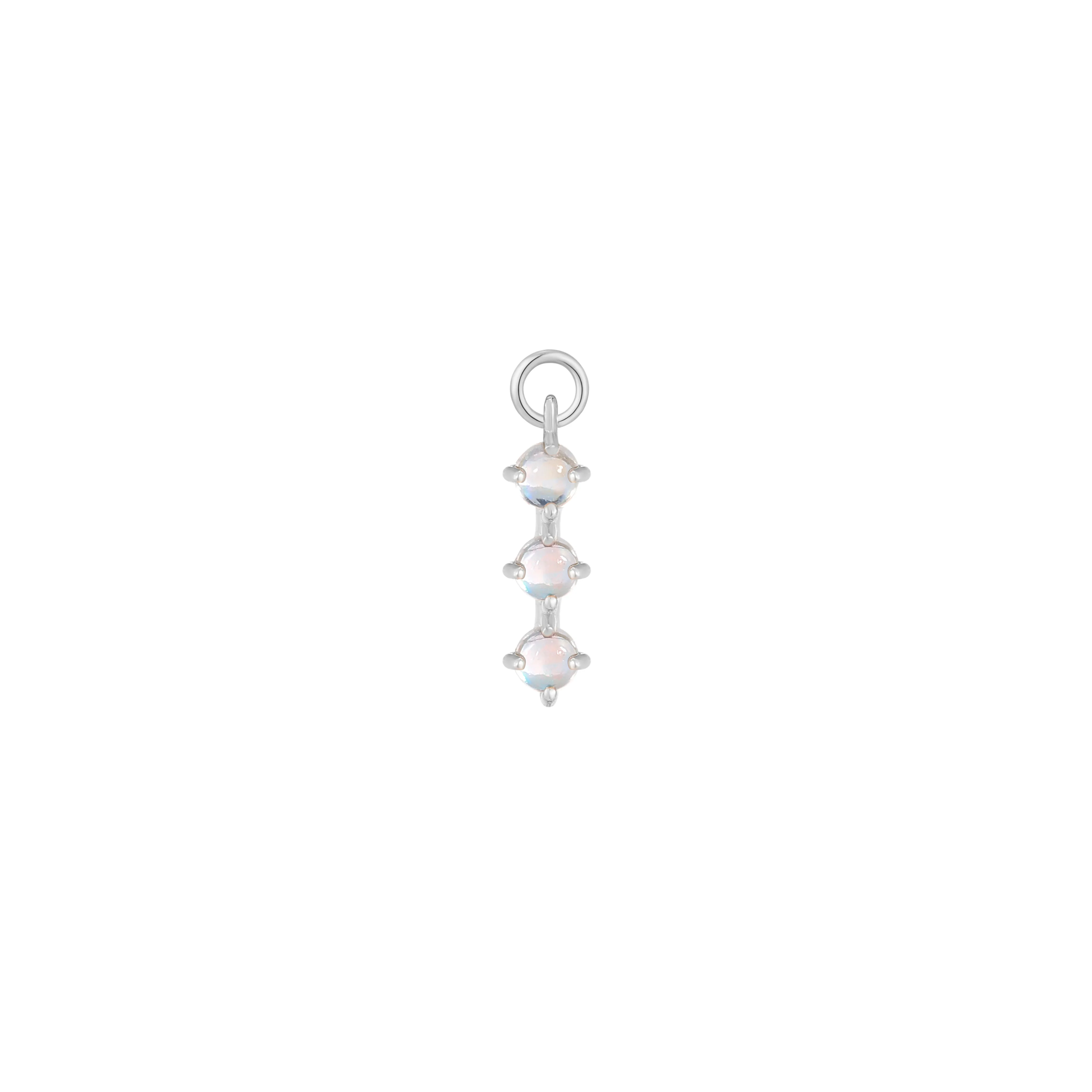 XOXO Charm with Rainbow Moonstone - Image 4