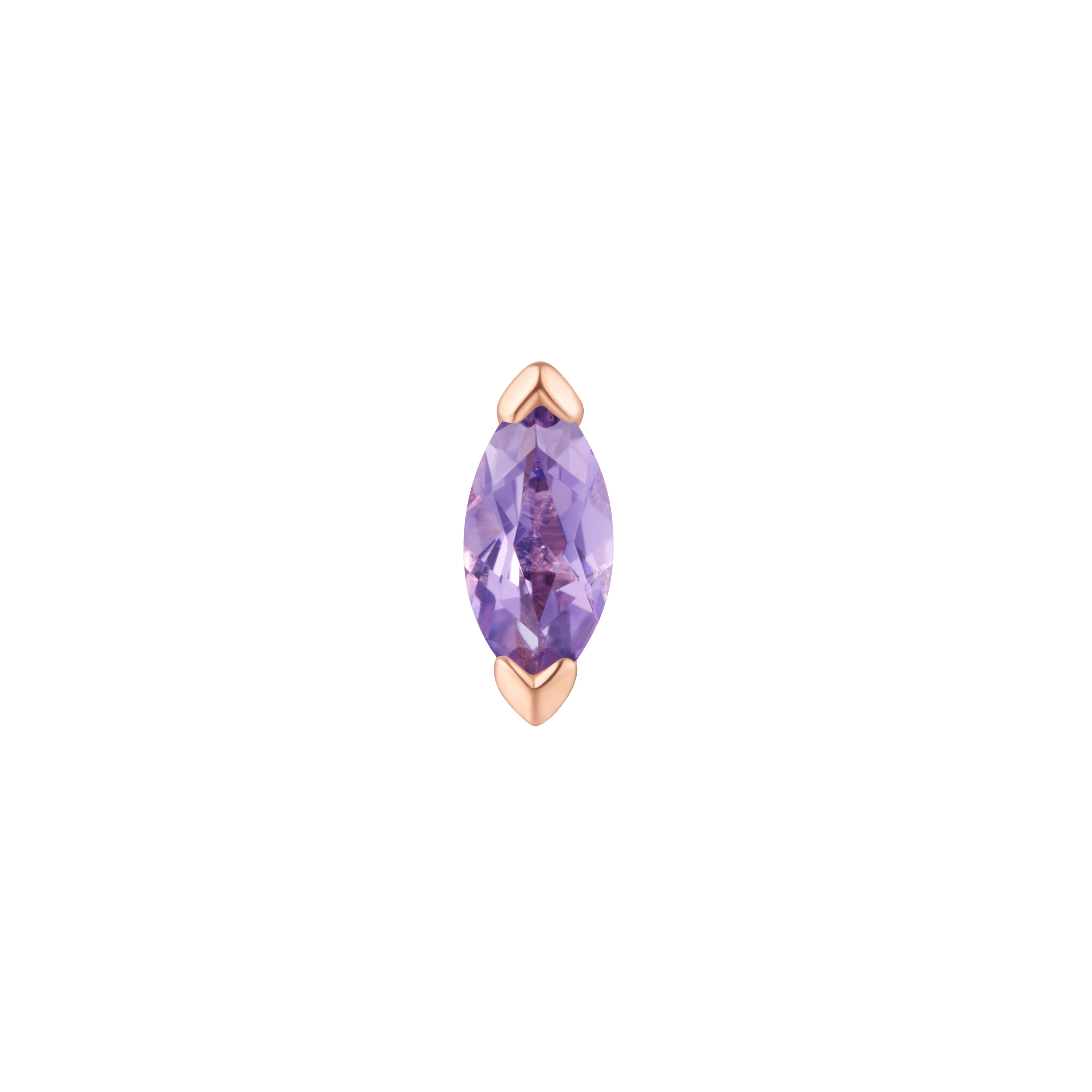 Zuri Threadless End with Amethyst - Image 4