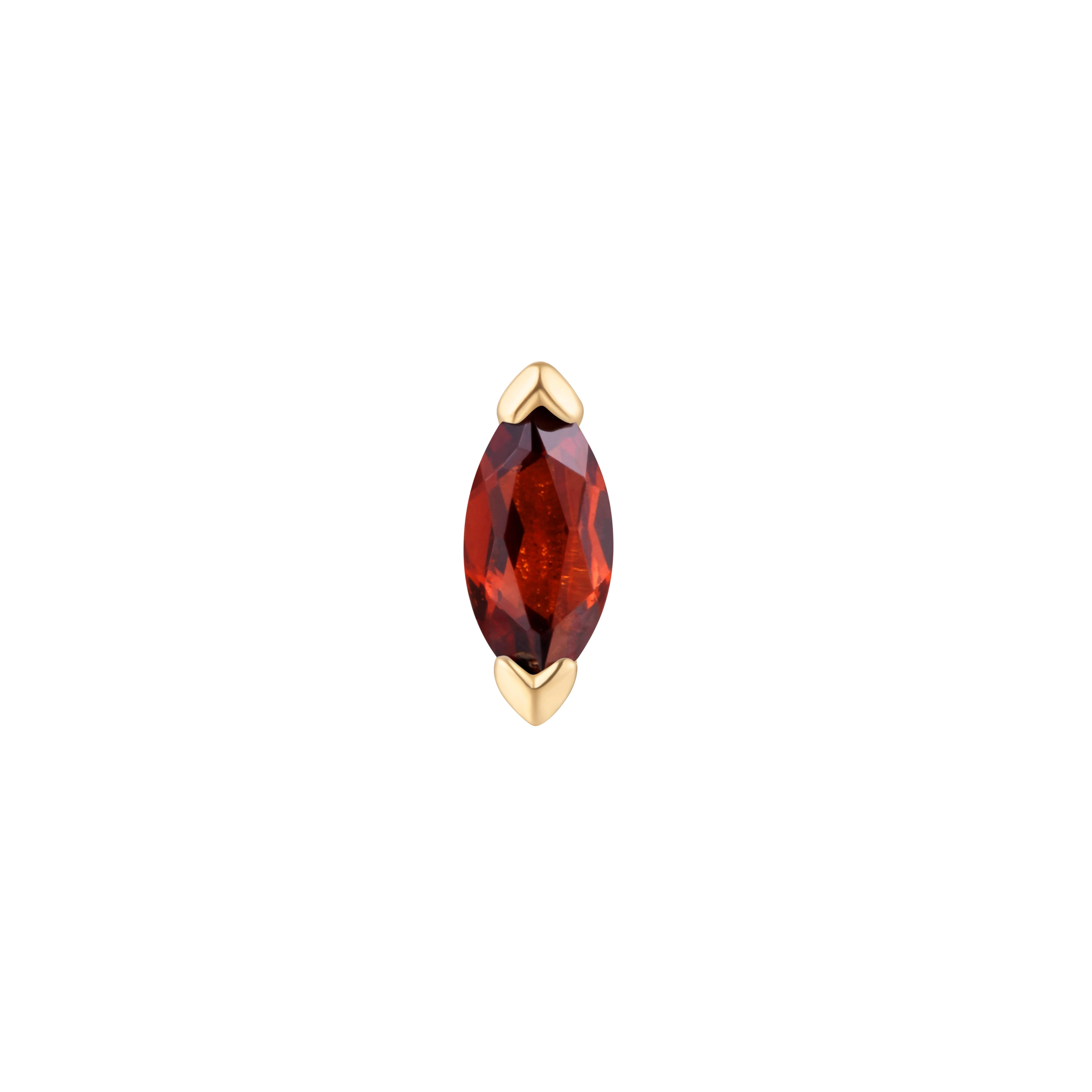 Zuri Threadless End with Garnet - Image 3