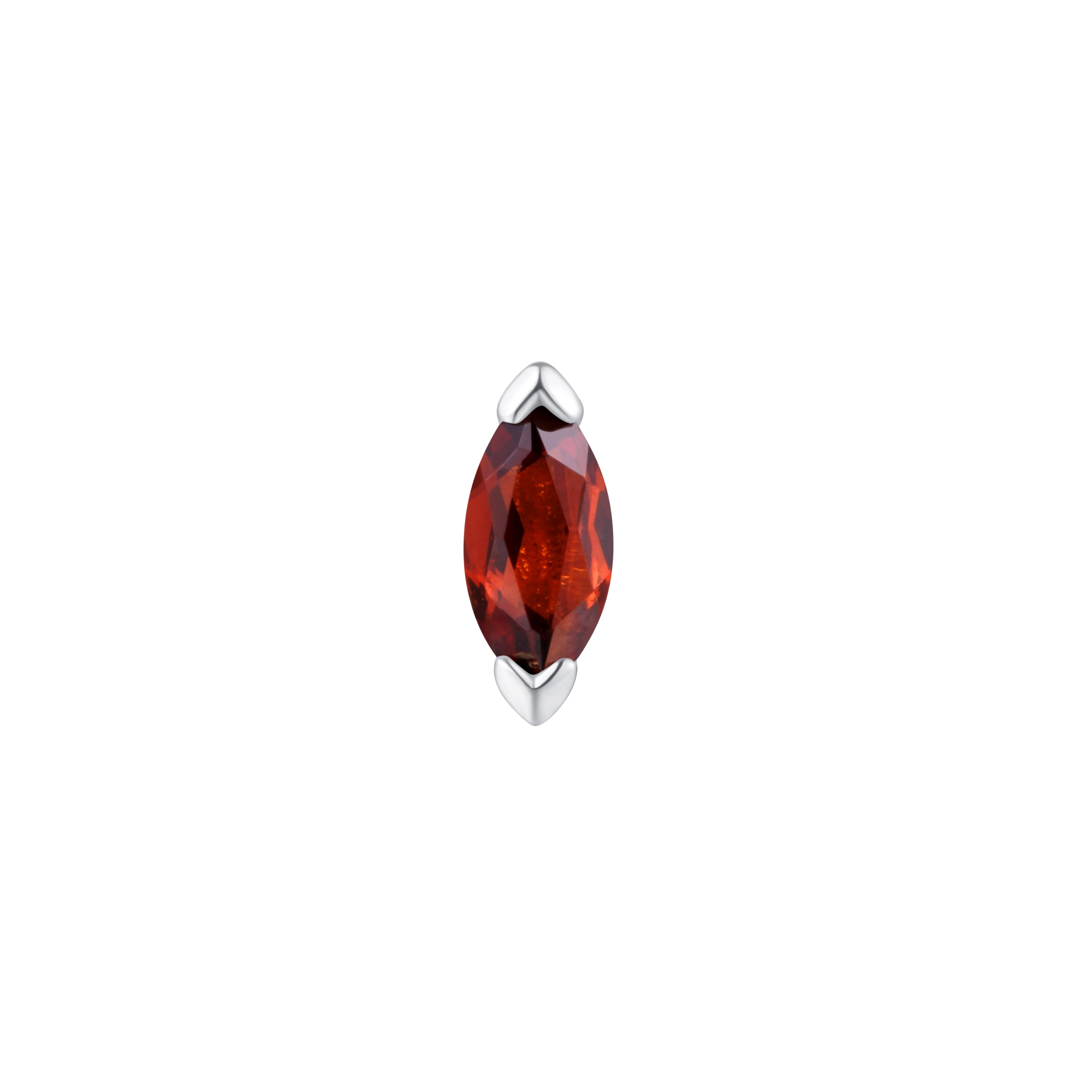 Zuri Threadless End with Garnet - Image 4